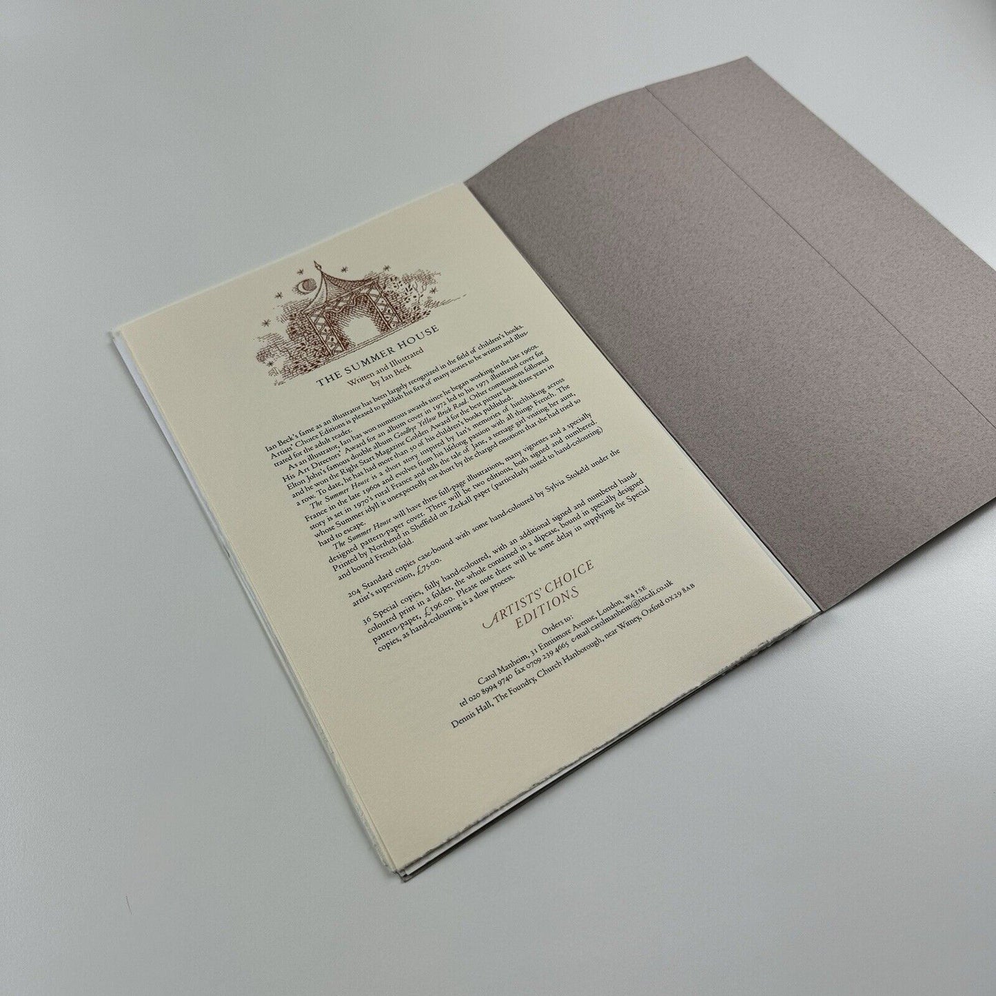 Artists' Choice Editions | 3 x prospectuses – Carol Manheim / Dennis Hall