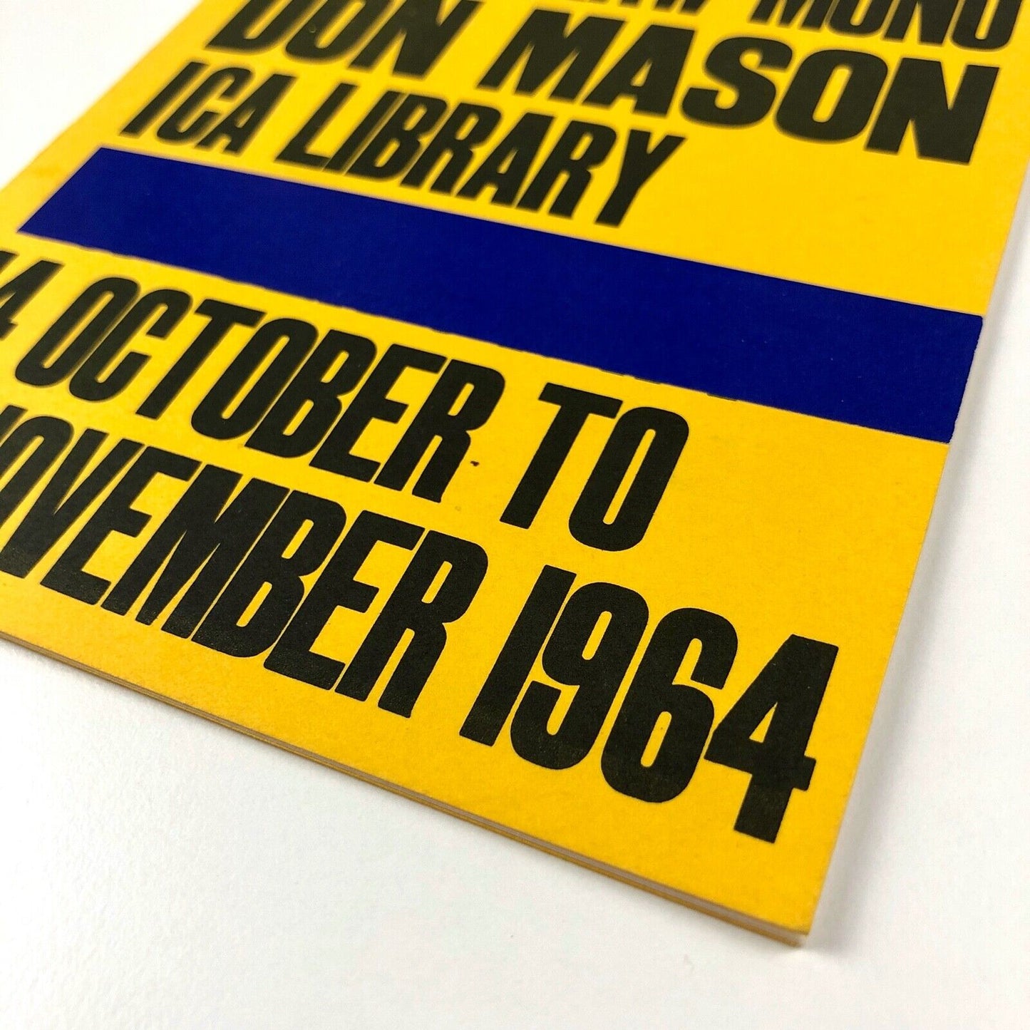 Booklet for Draw-Mono Don Mason | ICA Library (Institute of Contemporary Arts) 1964