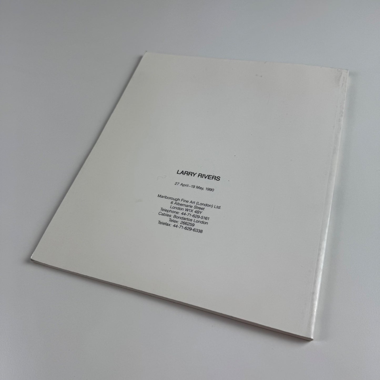 Larry Rivers. Recent Work | Marlborough Fine Art, 1990