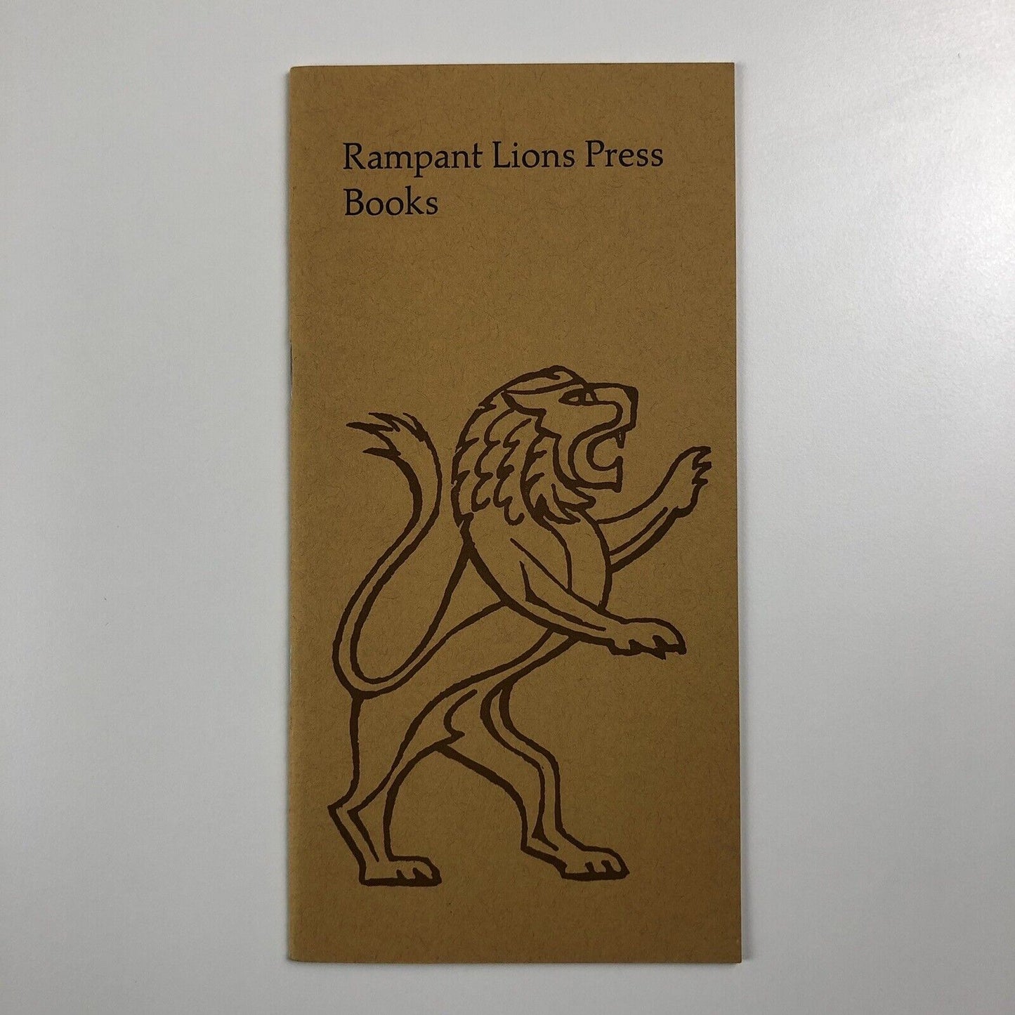 Rampant Lions Press – Books Designed and Printed by Will & Sebastian Carter | 1974/5