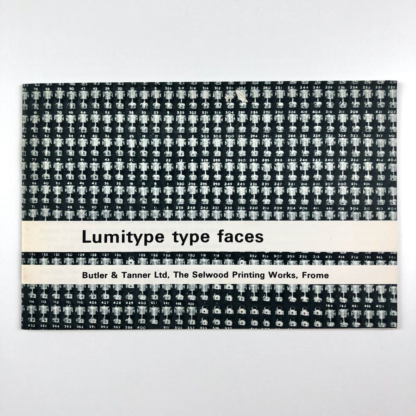 Lumitype Type Faces | Butler & Tanner Ltd, The Selwood Printing Works, Frome type specimen booklet | 1960s?