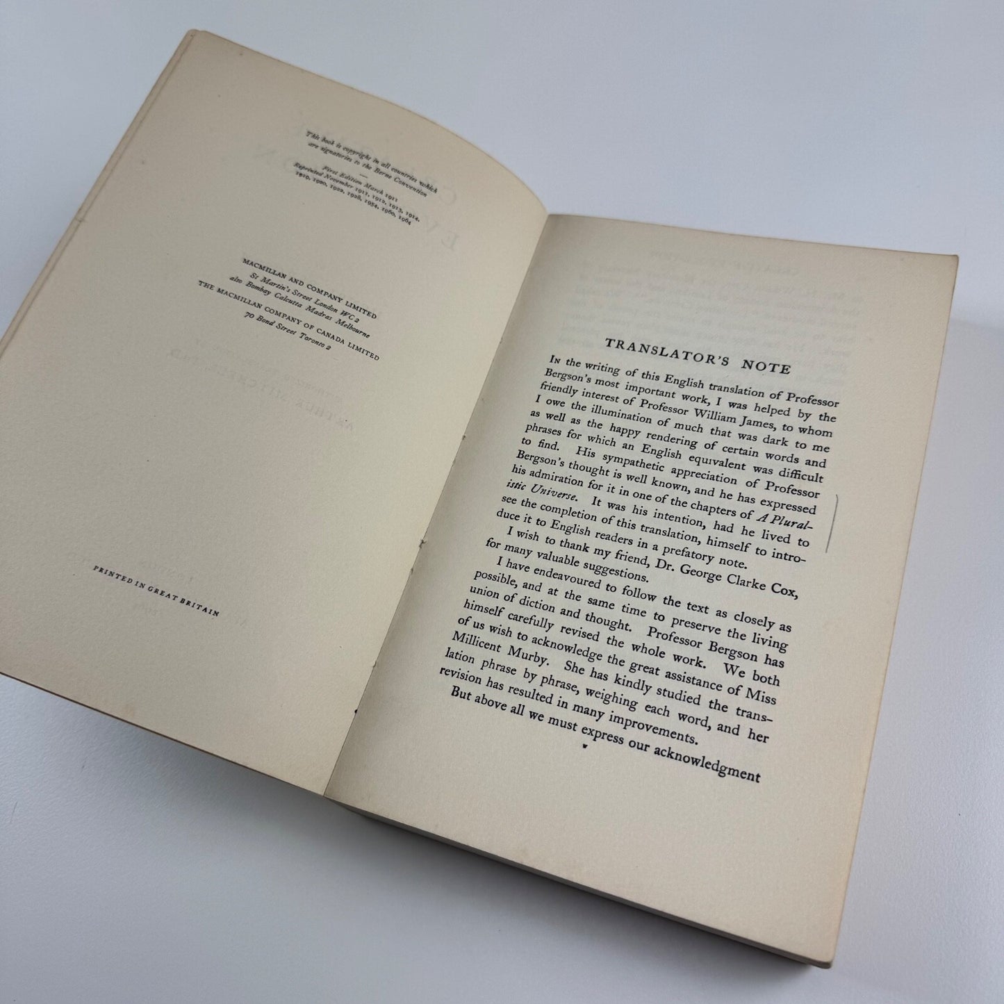 Creative Evolution by Henri Bergson | Macmillan, 1964. Paperback