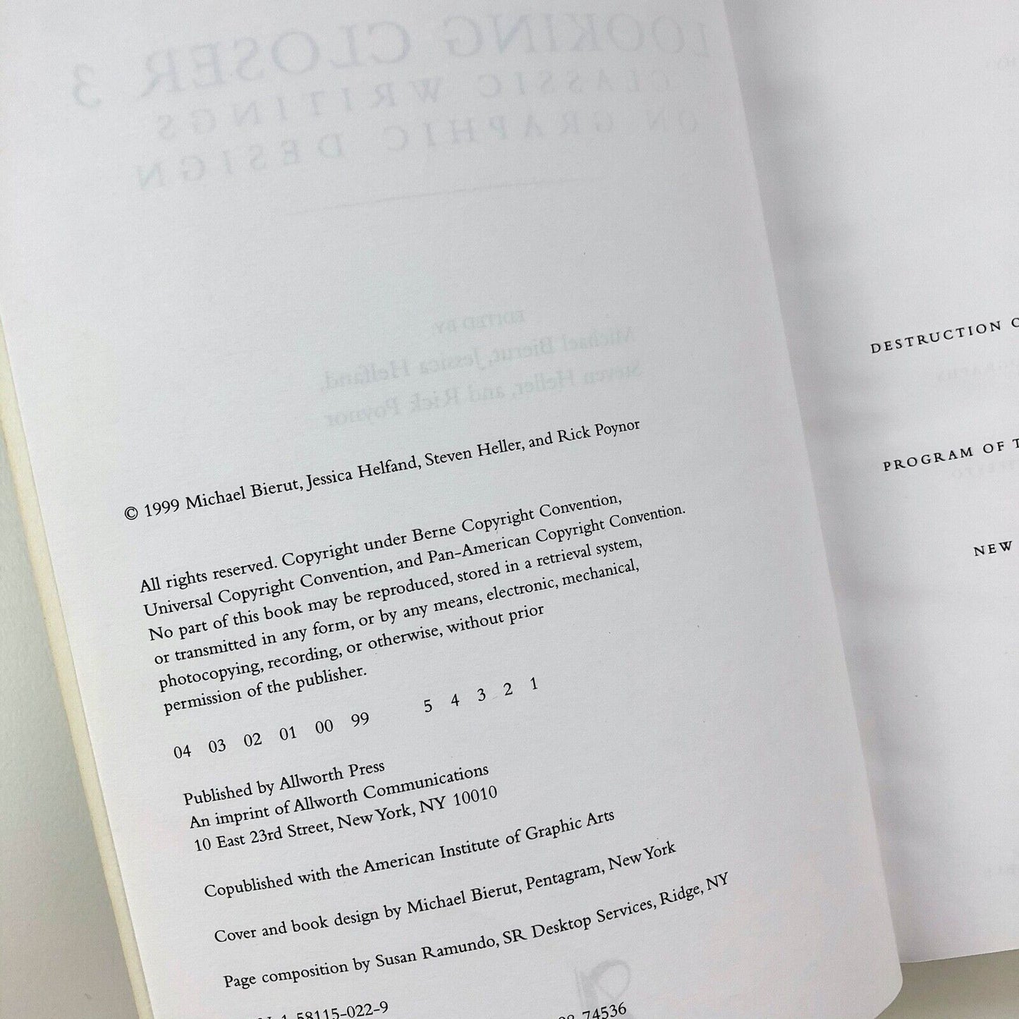 Looking Closer 3 | Classic Writings on Graphic Design | Introduction by Steven Heller and Rick Poynor | Allworth Press, 1999