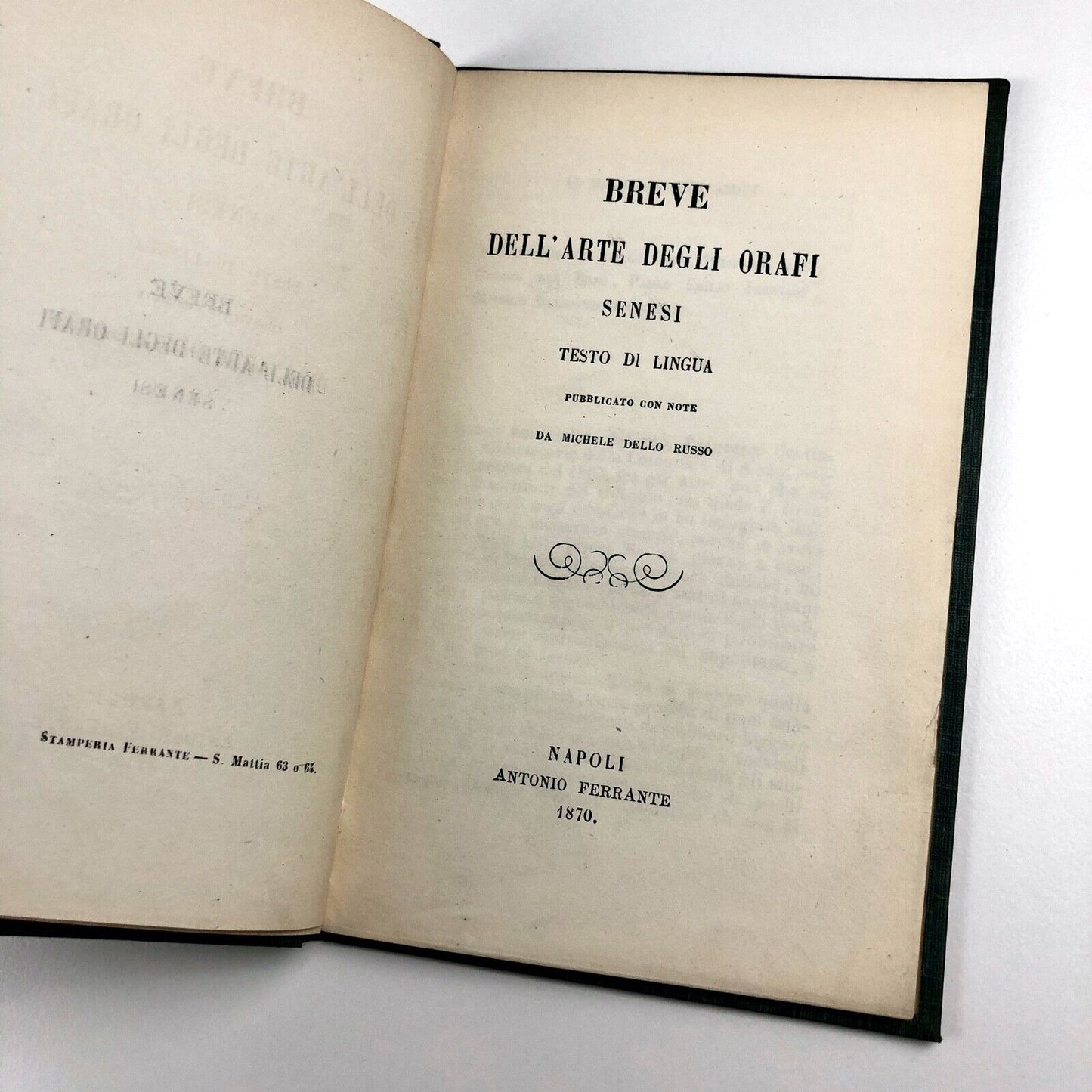 Breve Dell'Arte Degli Orafi by Michele dello Russo | Antonio Ferrante, Napoli 1870