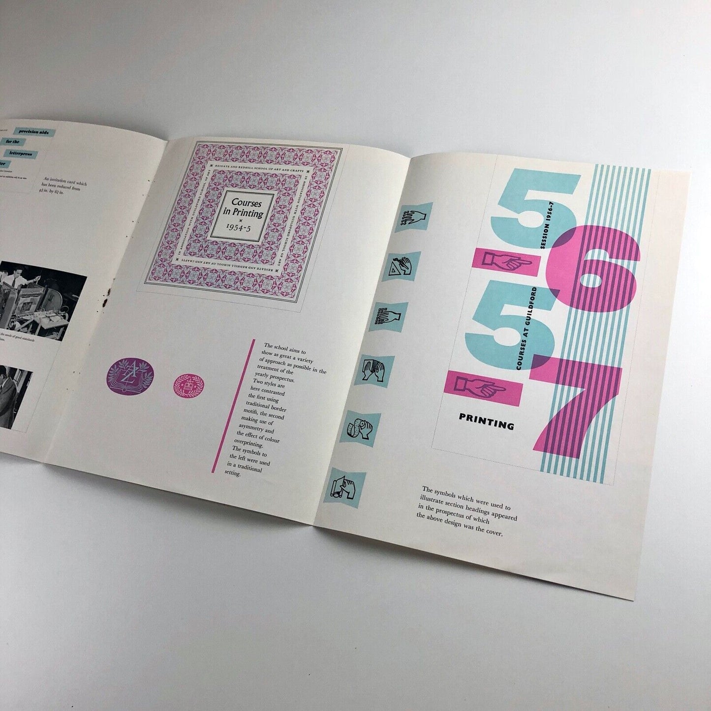 Student Design and Printing in Surrey | Leaflet | Guildford School of Art 1957-8