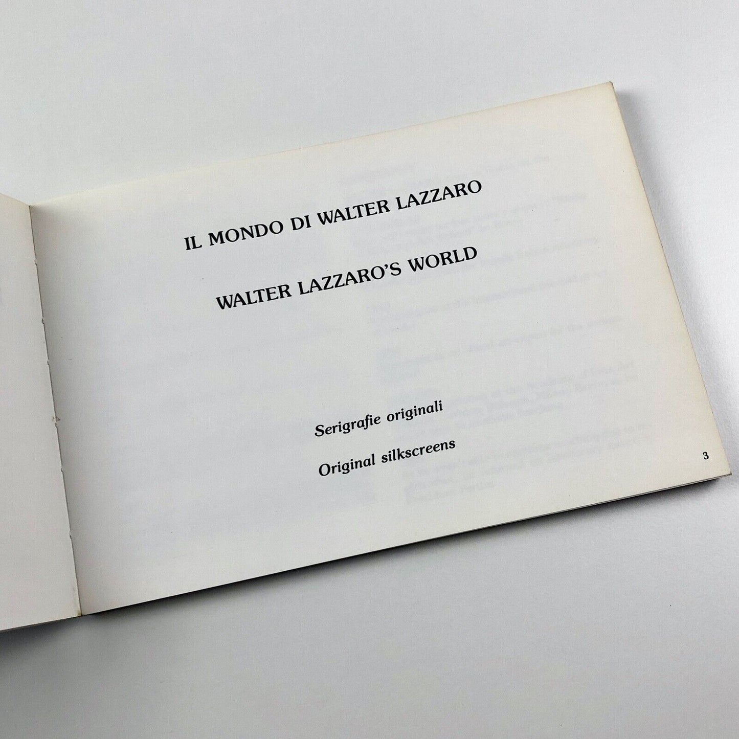 Walter Lazzaro's World – original silkscreens | Il Castello Milan, 1988
