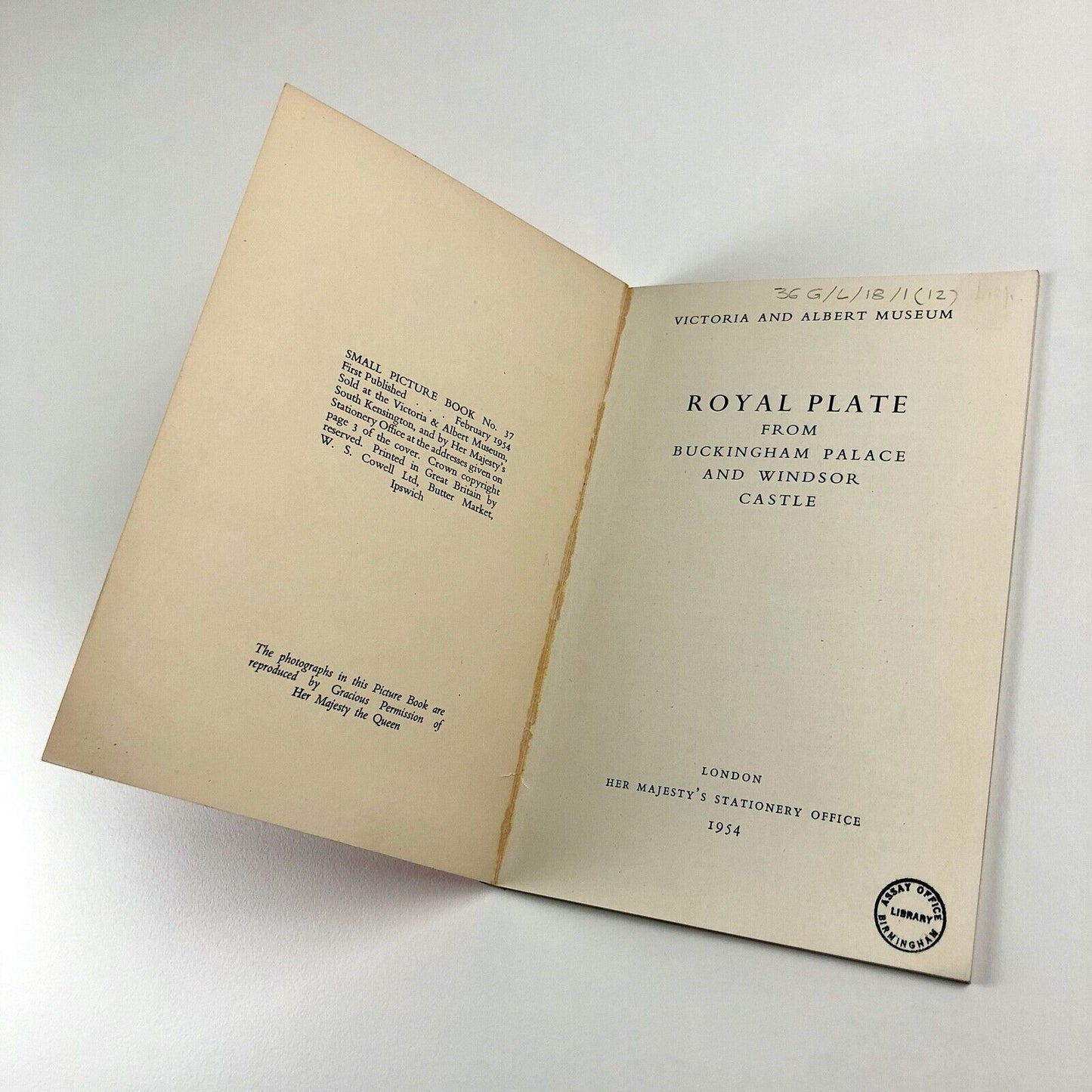 Royal Plate from Buckingham Palace & Windsor Castle | V&A catalogue, 1954