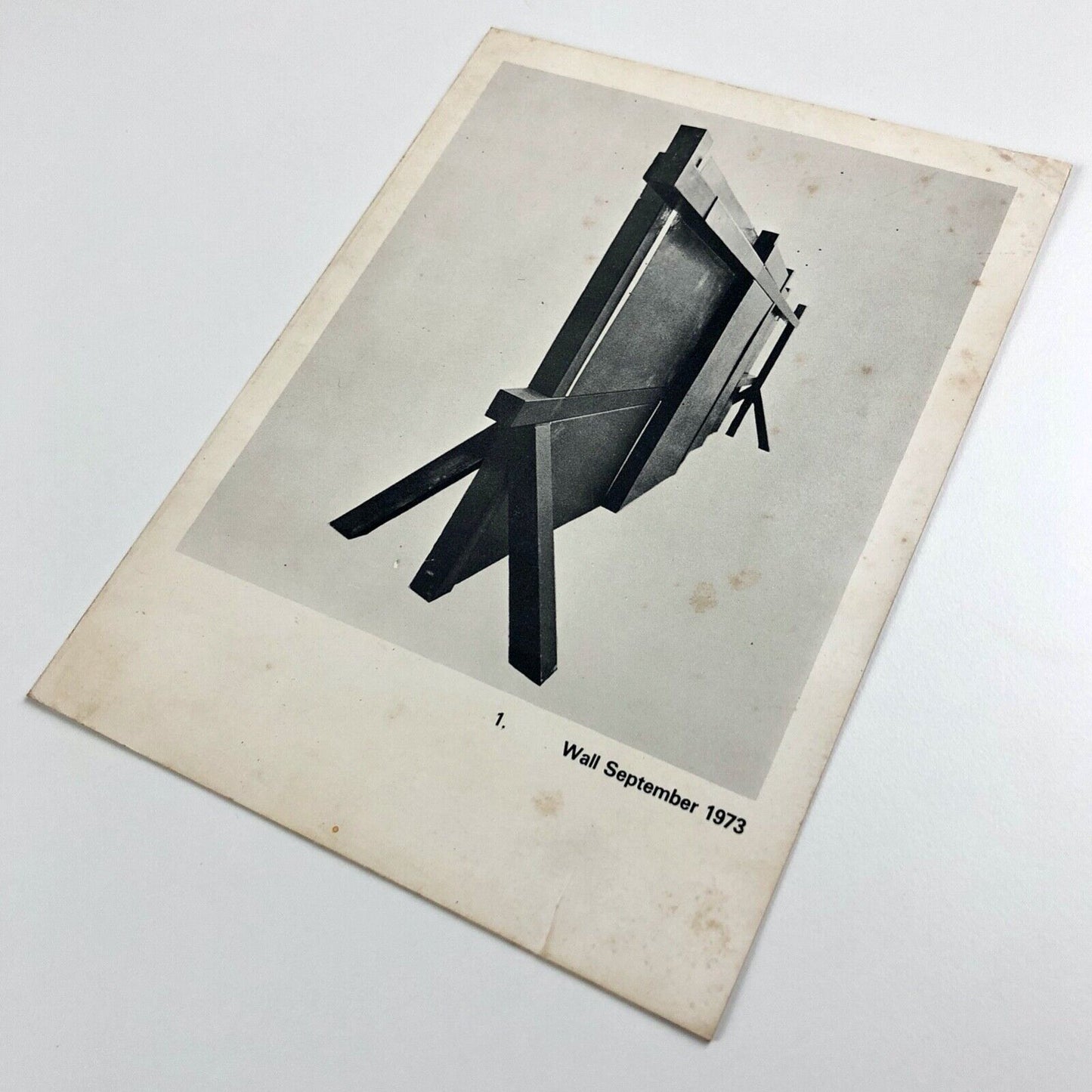 Folding card for Jeffrey Lowe – Recent Sculpture | The Leicester Galleries, London, 1974