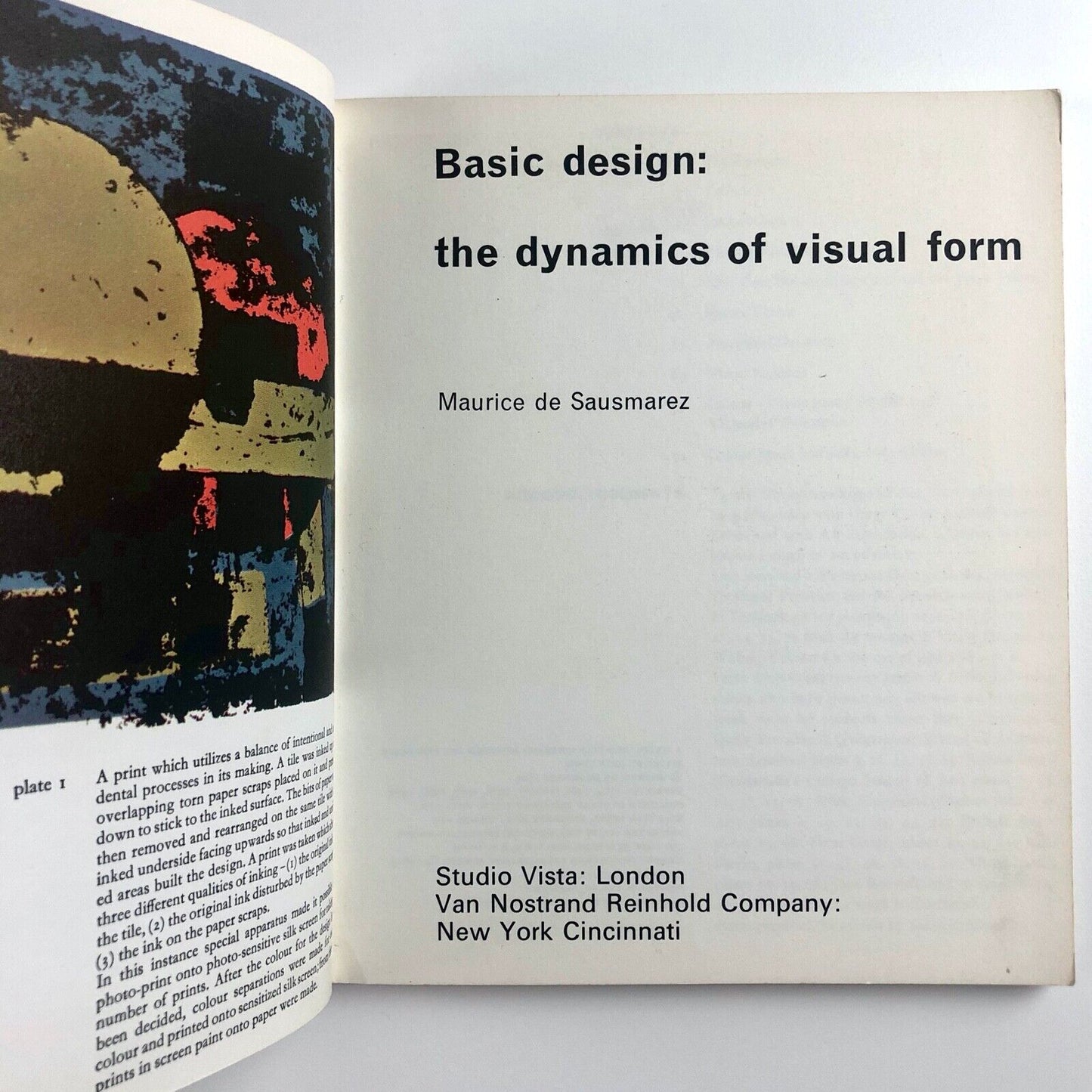 Basic Design: The Dynamics of Visual Form by M. de Sausmarez | Studio Vista/Van Nostrand Reinhold, 1970