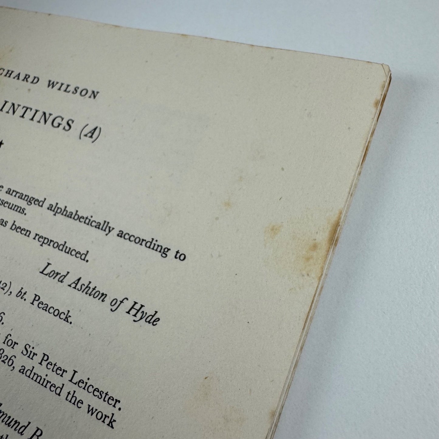 Richard Wilson and his Circle | Tate Gallery January 1949