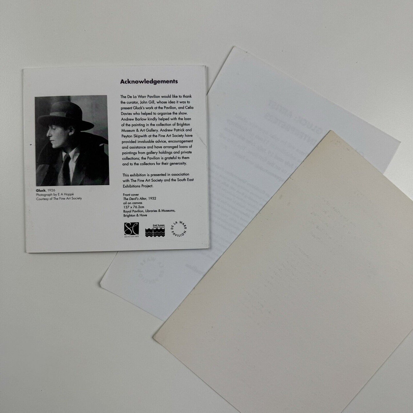 Gluck 1895-1978 Paintings – exhibition leaflets | De La Warr Pavilion, 1998