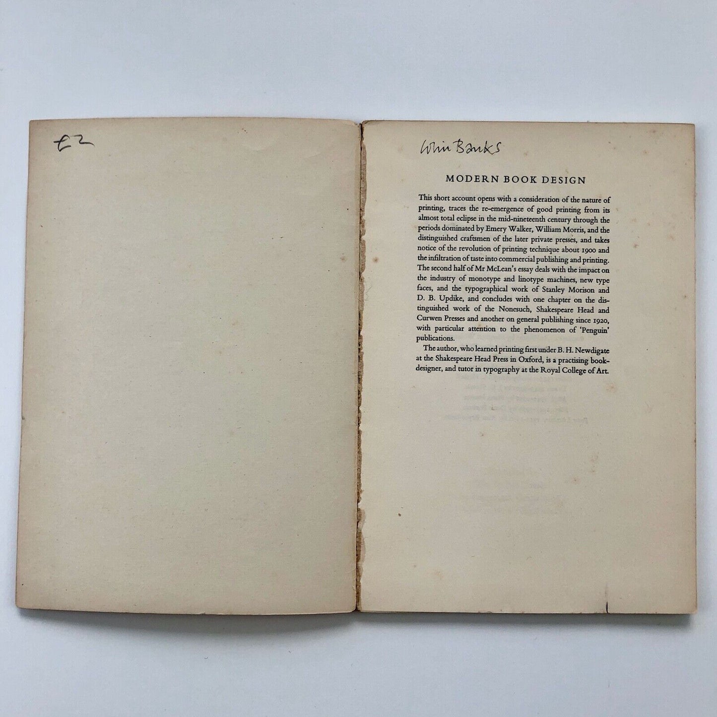 Modern Book Design by Ruari McLean | The British Council, 1951 | Colin Banks