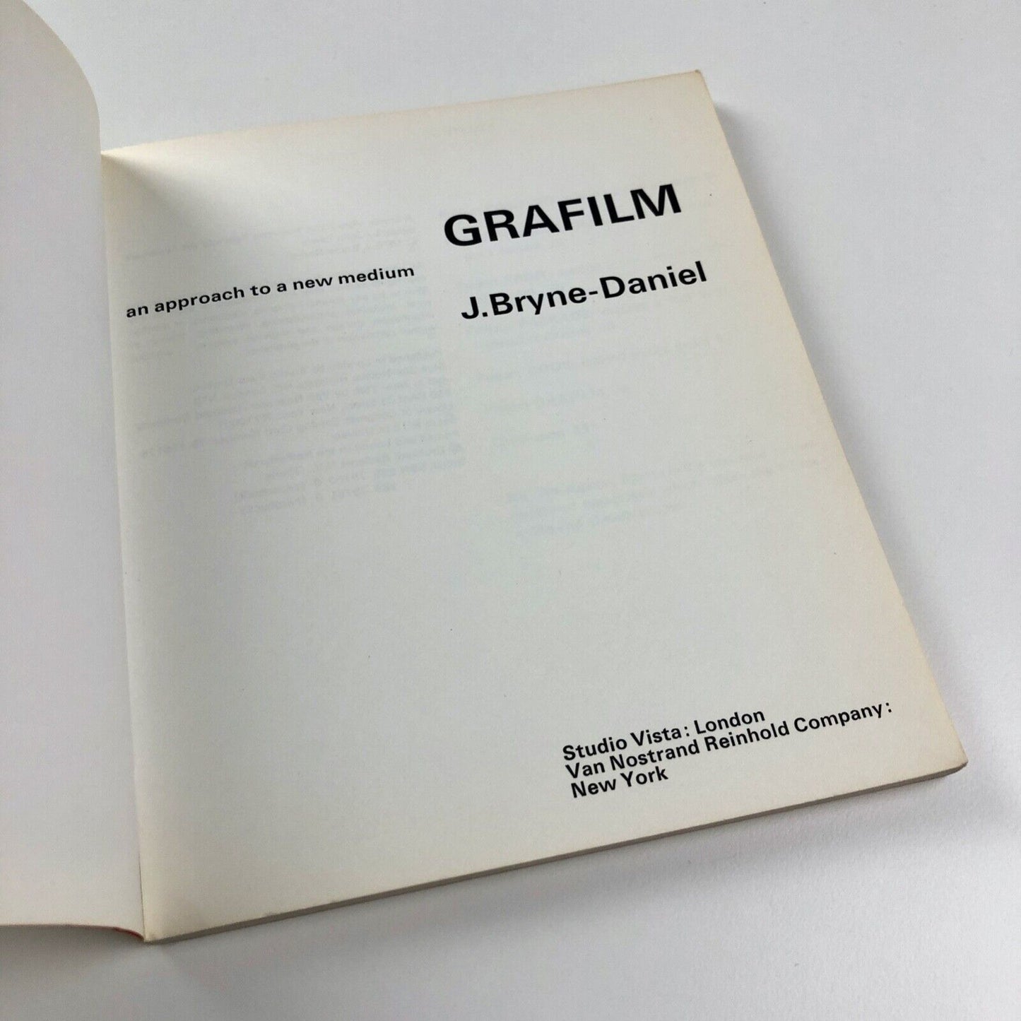 Grafilm by J. Bryne-Daniel | Studio Vista / Nostrand Reinhold, 1970