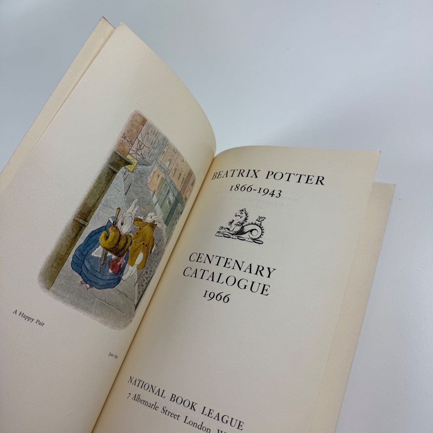 Beatrix Potter 1866-1943. Centenary catalogue 1966. National Book League