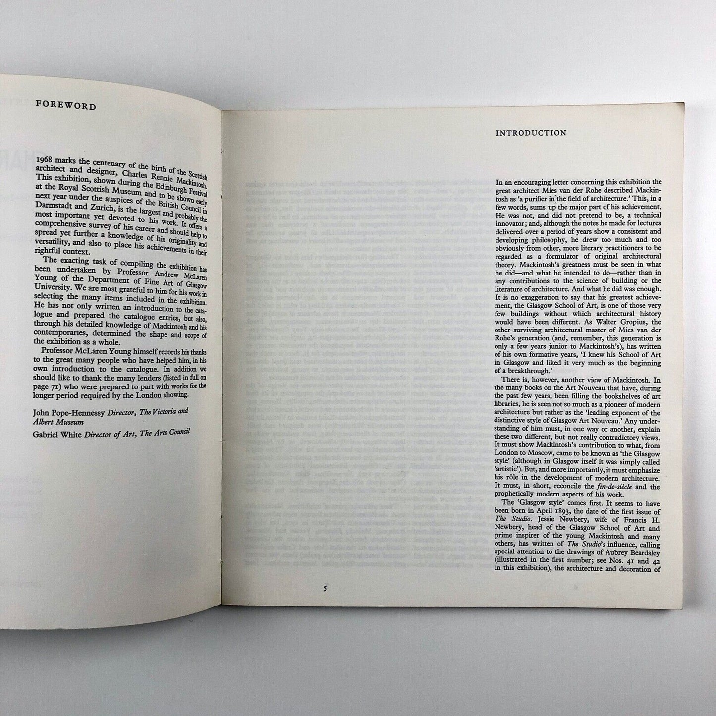 Charles Rennie Mackintosh – A Centenary Exhibition | Scottish Arts Council catalogue, 1968