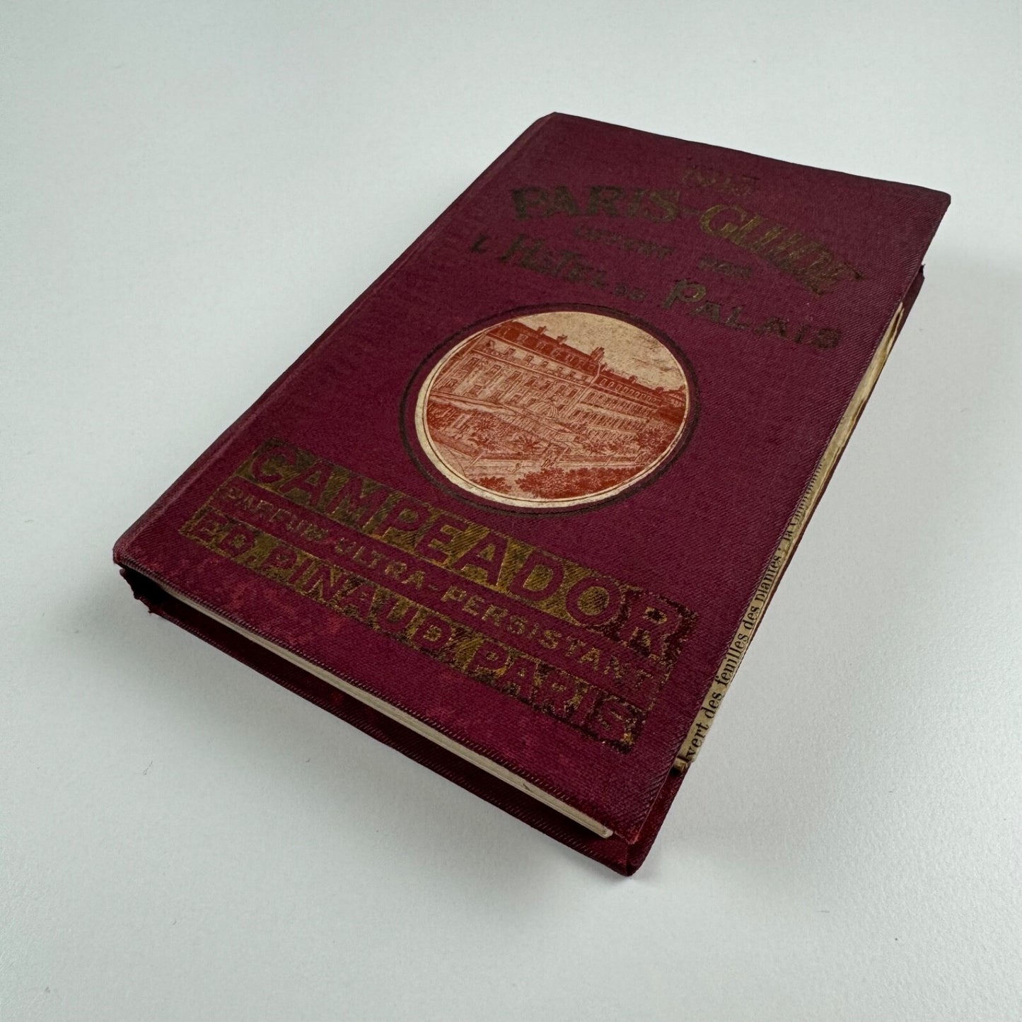 Paris Guide offert par l’Hôtel du Palais, 1913 vintage travel guide