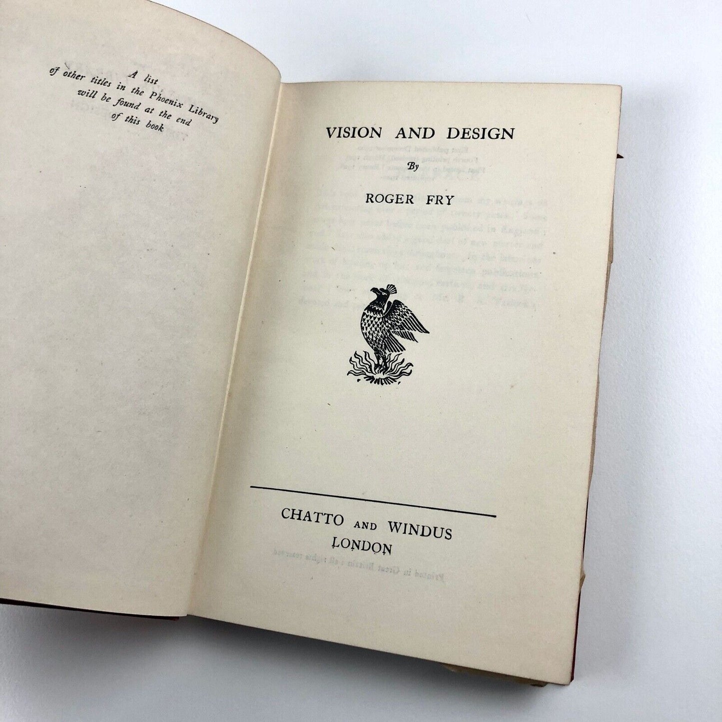 Vision and Design by Roger Fry | Chatto and Windus, 1929