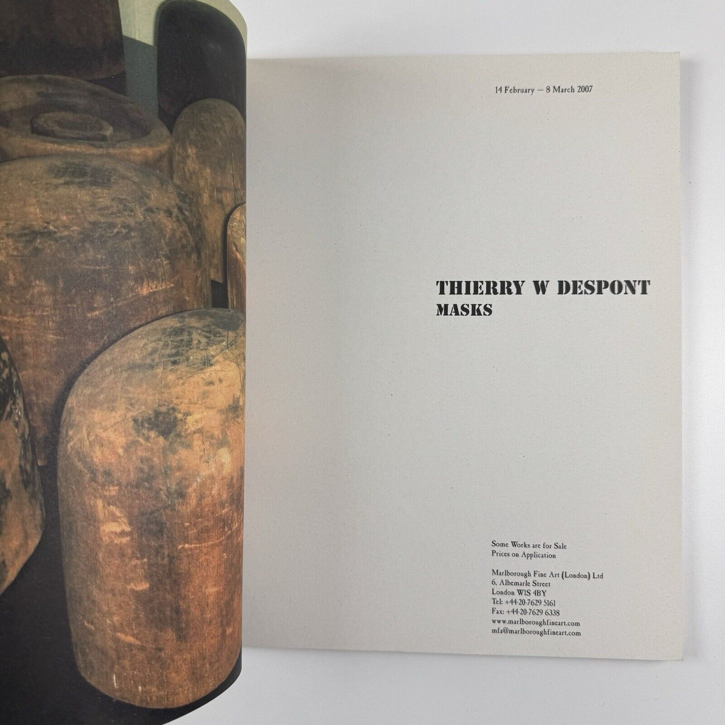 Thierry W. Despont Masks | Marlborough Fine Art, 2007