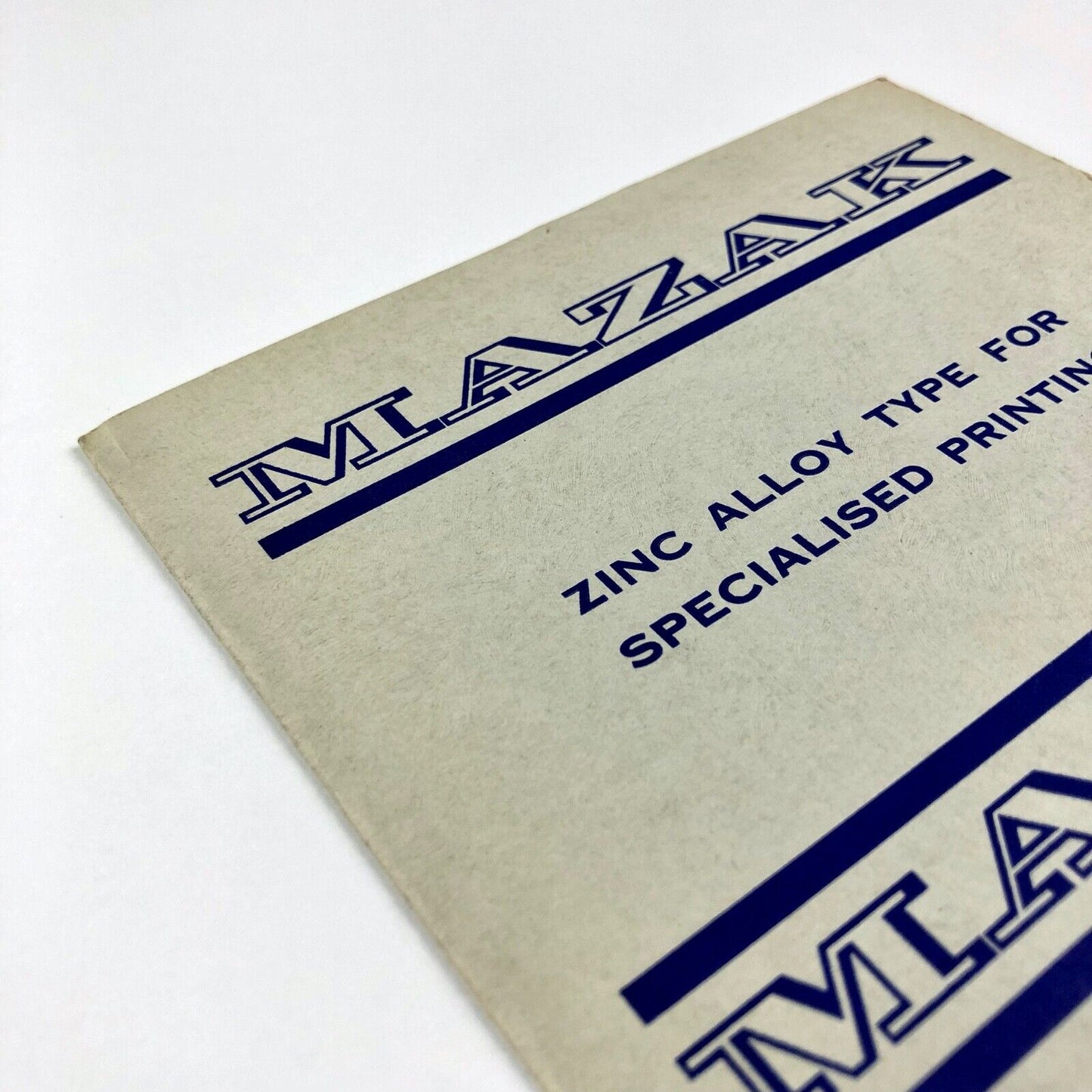 Mazak Zinc Alloy Type | Type specimen folder and inserts | Stephenson Blake Caslon | Price list dated December 1965