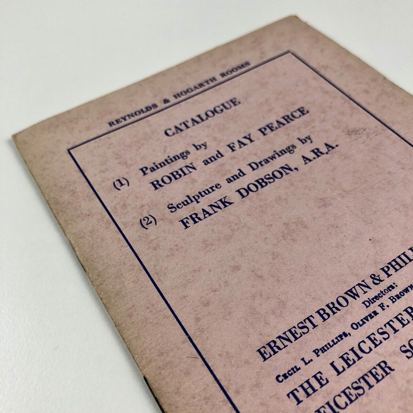 Robin and Fay Pearce | Sculpture and drawings by Frank Dobson | Ernest Brown & Phillips, Leicester Galleries catalogue, 1958