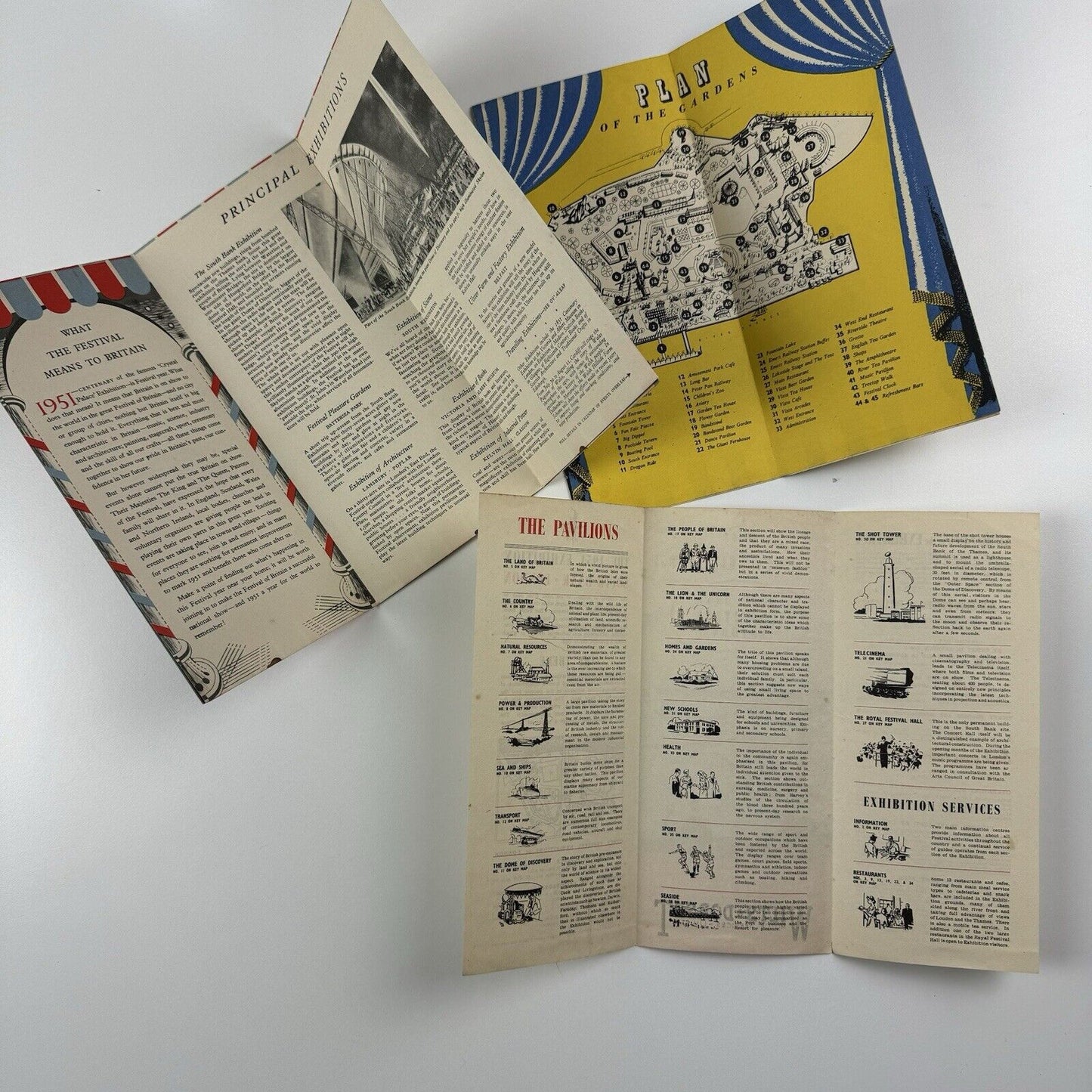 Three Festival of Britain 1951 exhibition leaflets