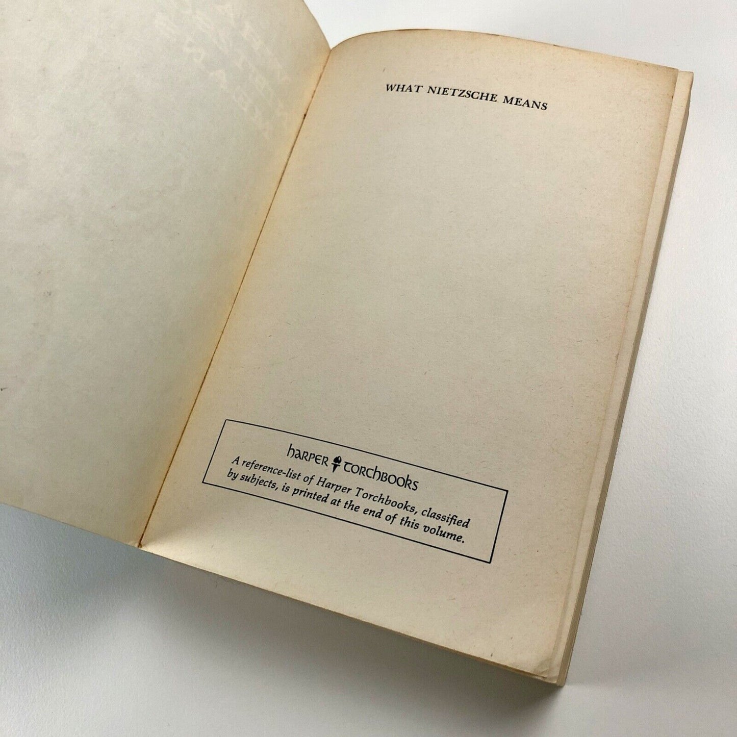 What Nietzsche Means by George A. Morgan | Harper Torchbooks, 1965