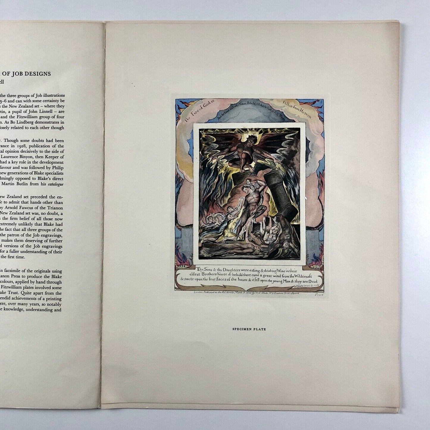 Prospectus for William Blake – Illustrations of the Book of Job | William Blake Trust, 1987
