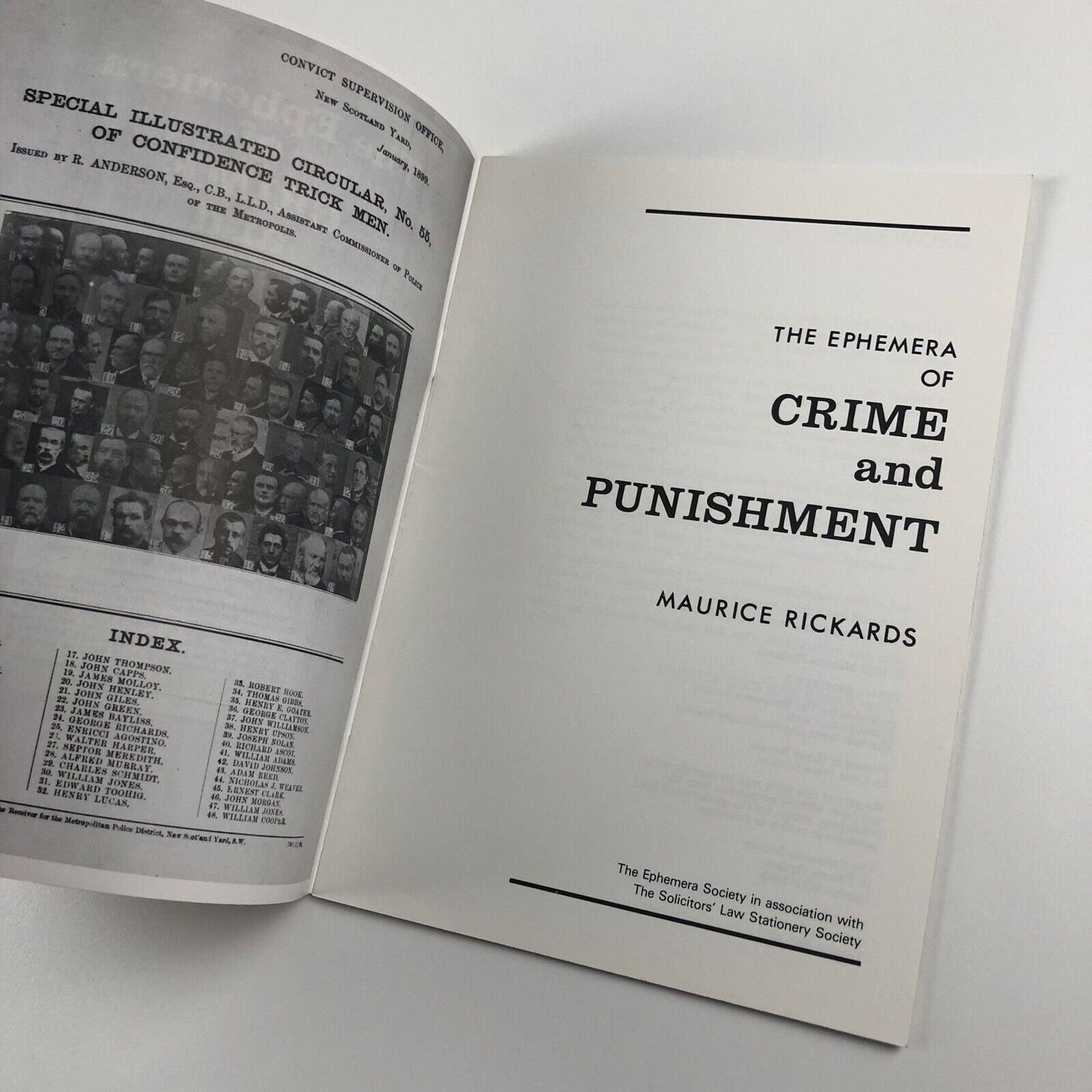 The Ephemera of Crime and Punishment by Maurice Rickards | Ephemera Society, 1983