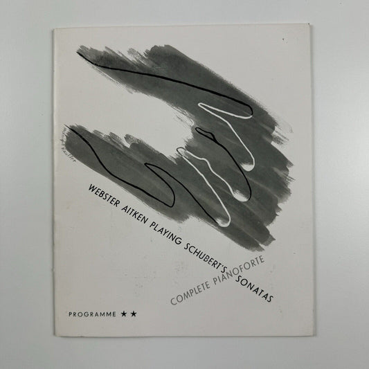 Programme for Webster Aitken Playing Schubert's Sonatas | Design by Edward McKnight Kauffer