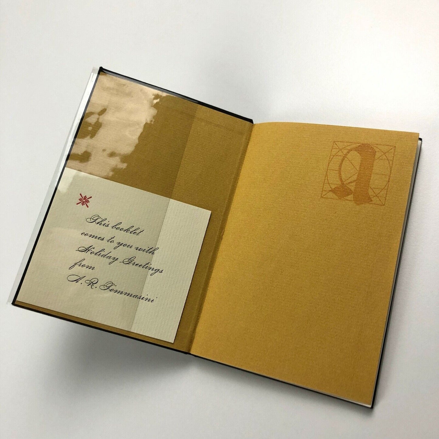 A few words about letters and some examples A.R. Tommasini | Privately printed and distributed for Christmas 1964 | this copy numbered 288