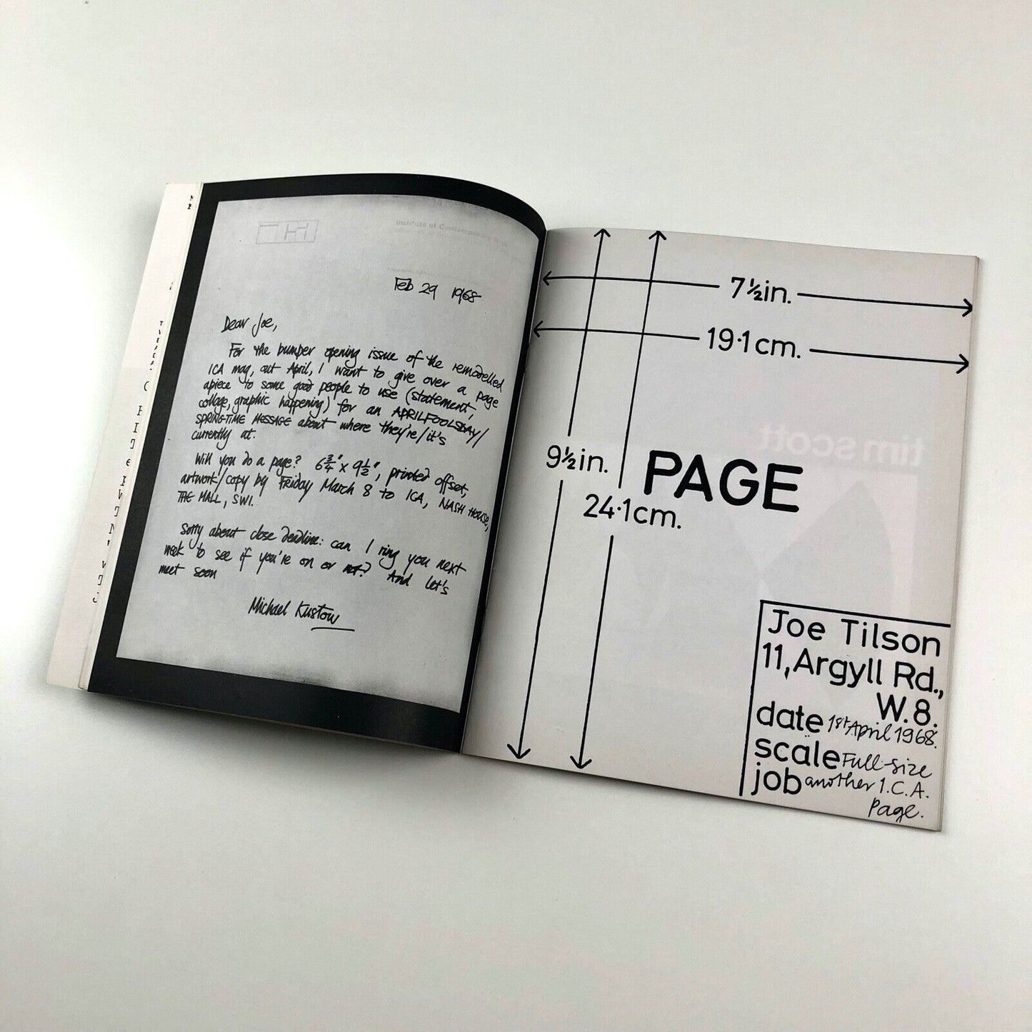 The Magazine of the Institute of Contemporary Arts | April 1968 No.1