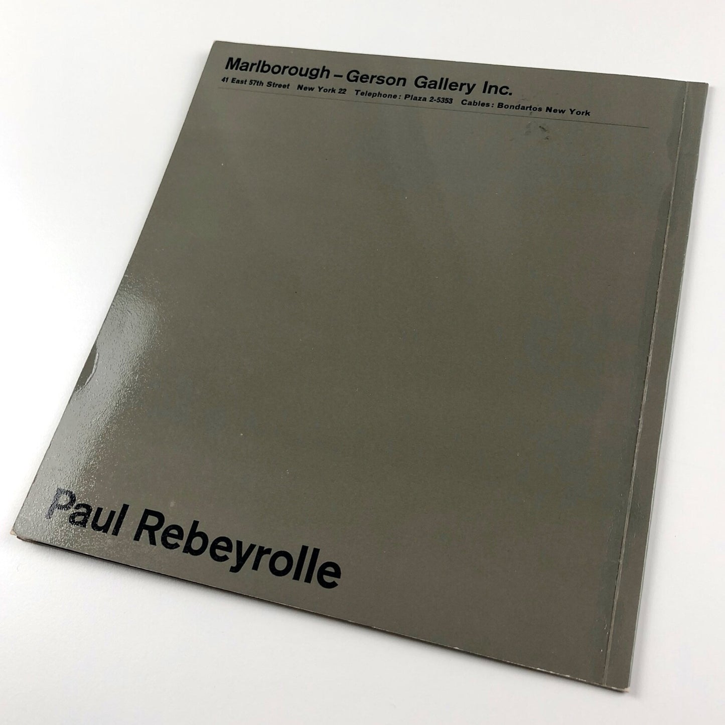 Paul Rebeyrolle | Marlborough exhibition catalogue no. 139, May 1964