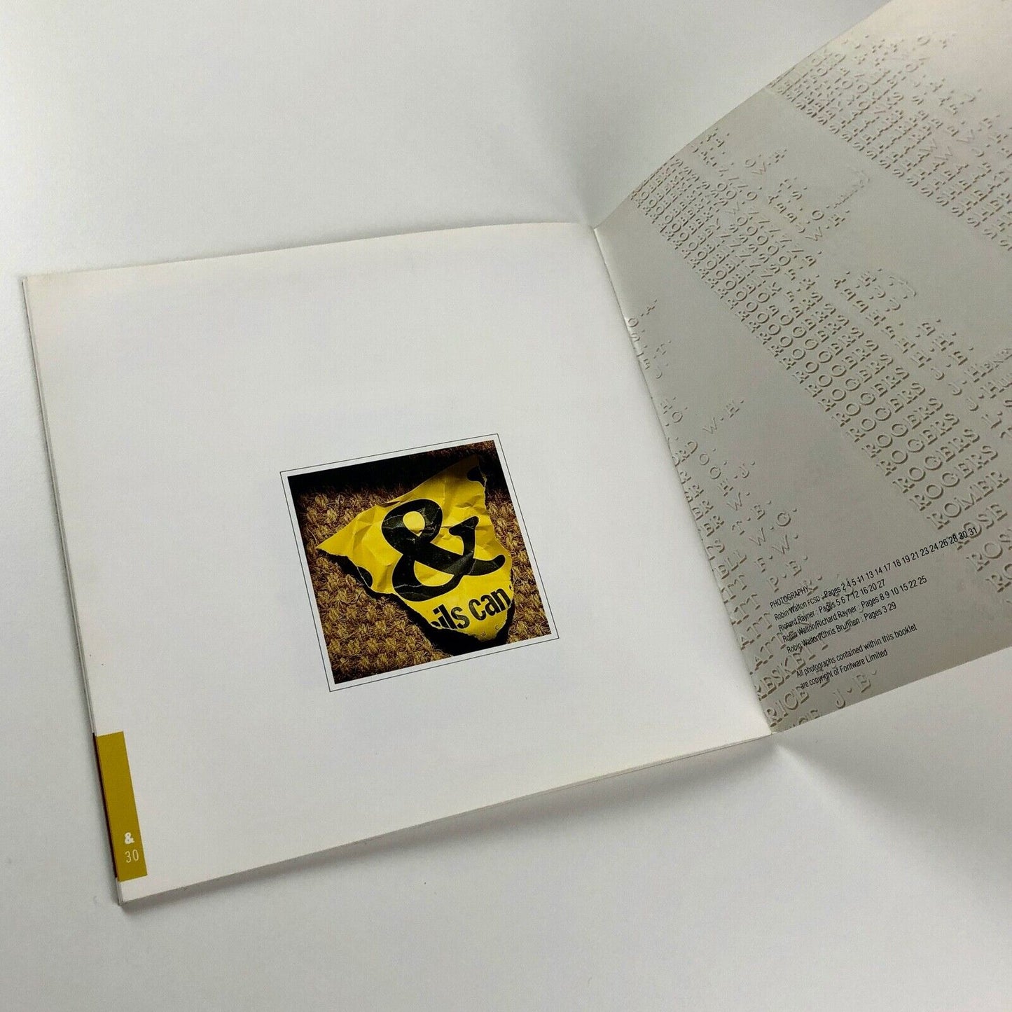 Odd Types - photography of letterforms | Fontware Limited brochure