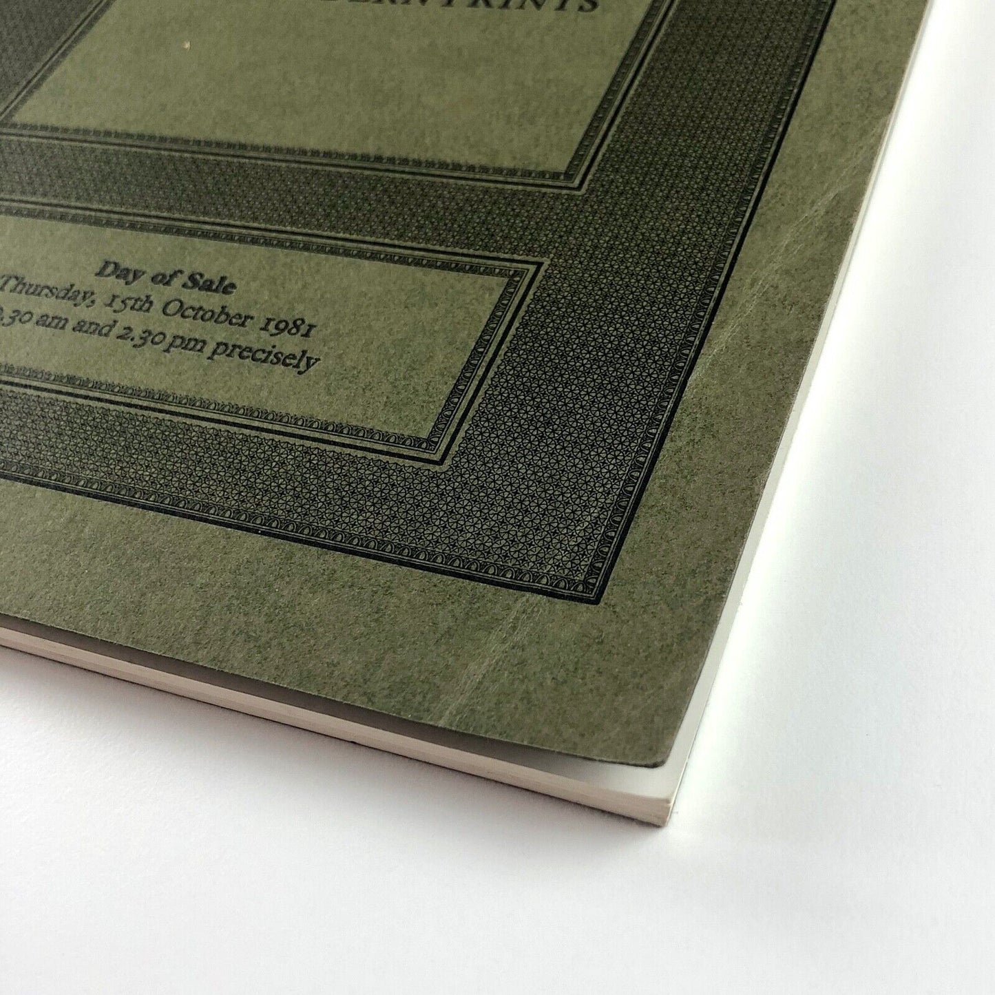 Sotheby's catalogue – Old Masters and Modern Prints | London, 15 October 1981