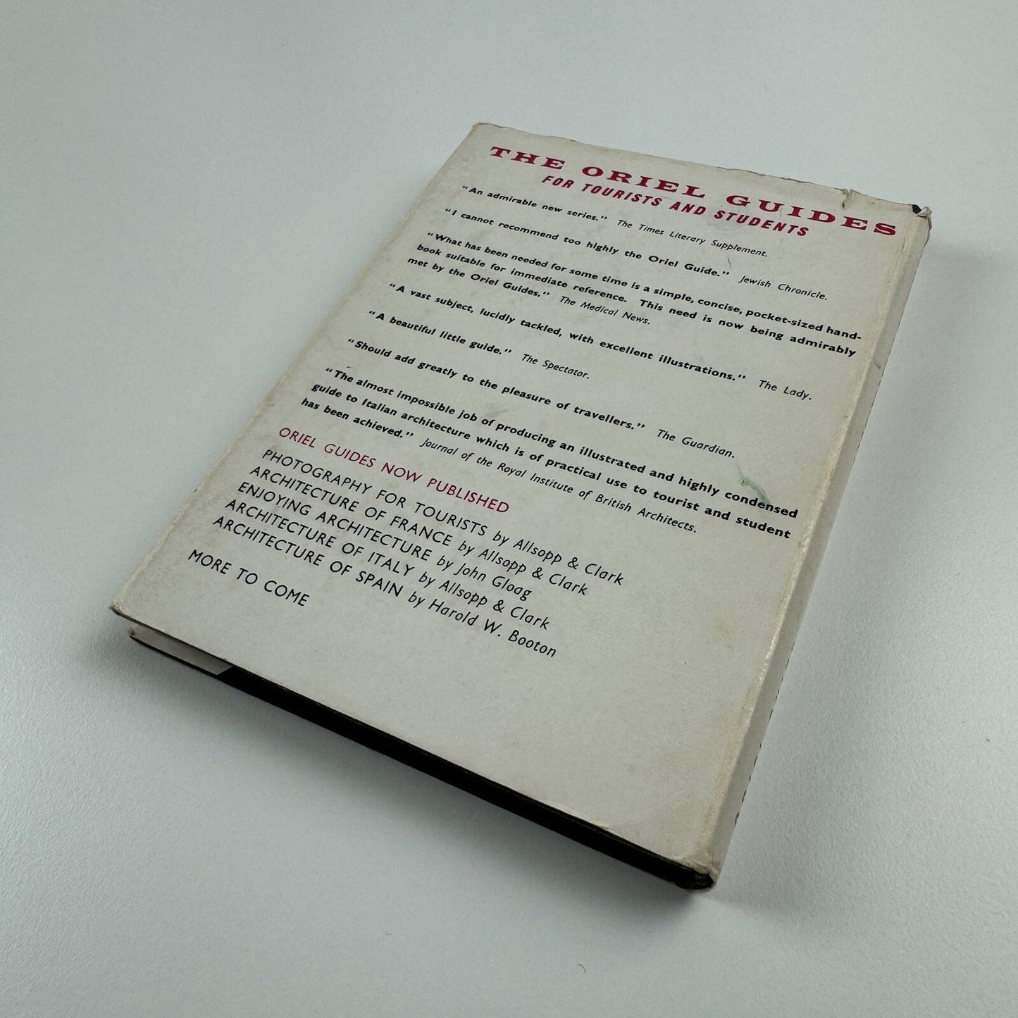 Oriel Guide | Architecture of England by Bruce Allsopp and Ursula Clark 1964