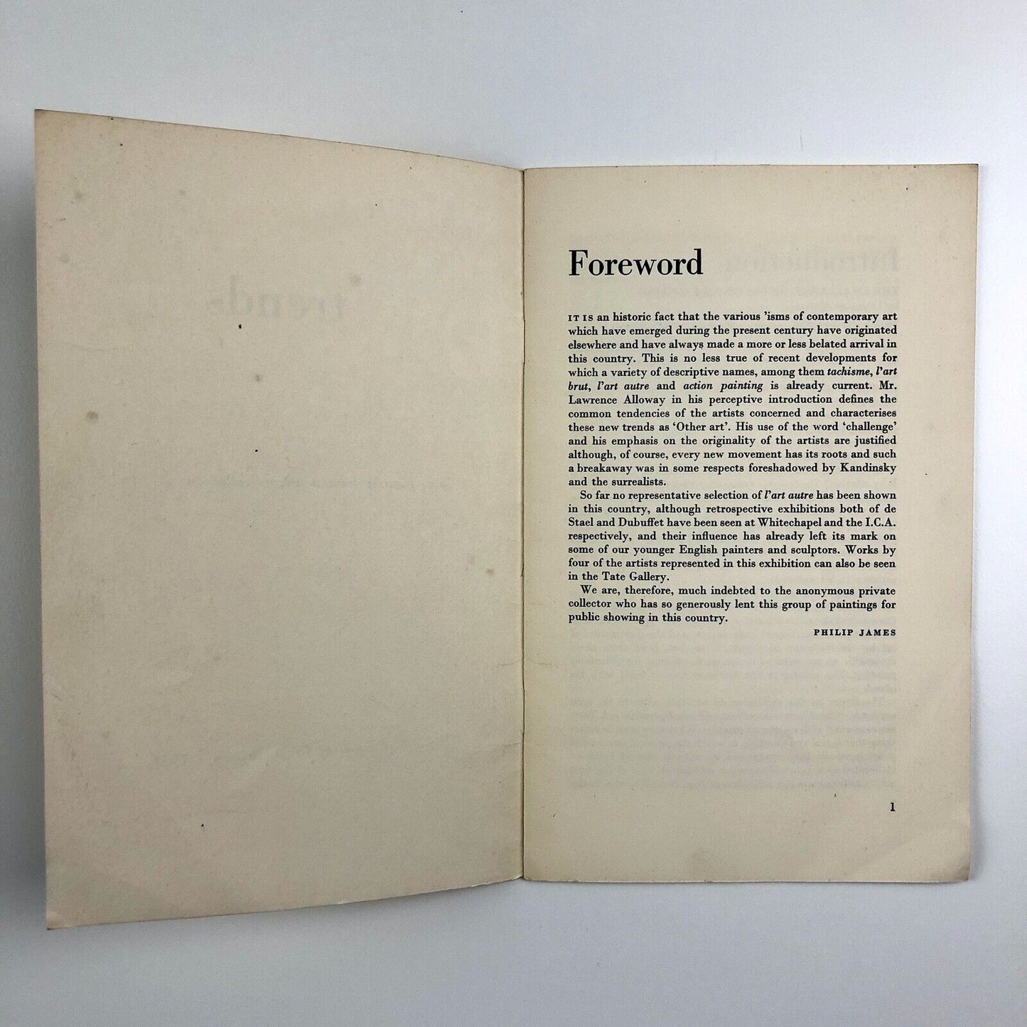 New Trends in Painting | Arts Council of Great Britain exhibition catalogue, 1956