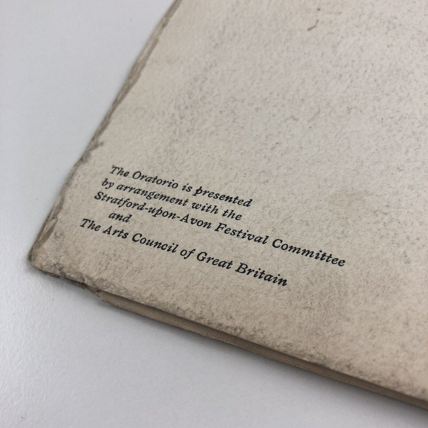 Judith an Oratorio by Dr Arne. The Libretto by Isaac Bickerstaffe. Church of Holy Trinity Stratford-Upon-Avon | Stratford-upon-Avon Festival Committee and Arts Council, 1951