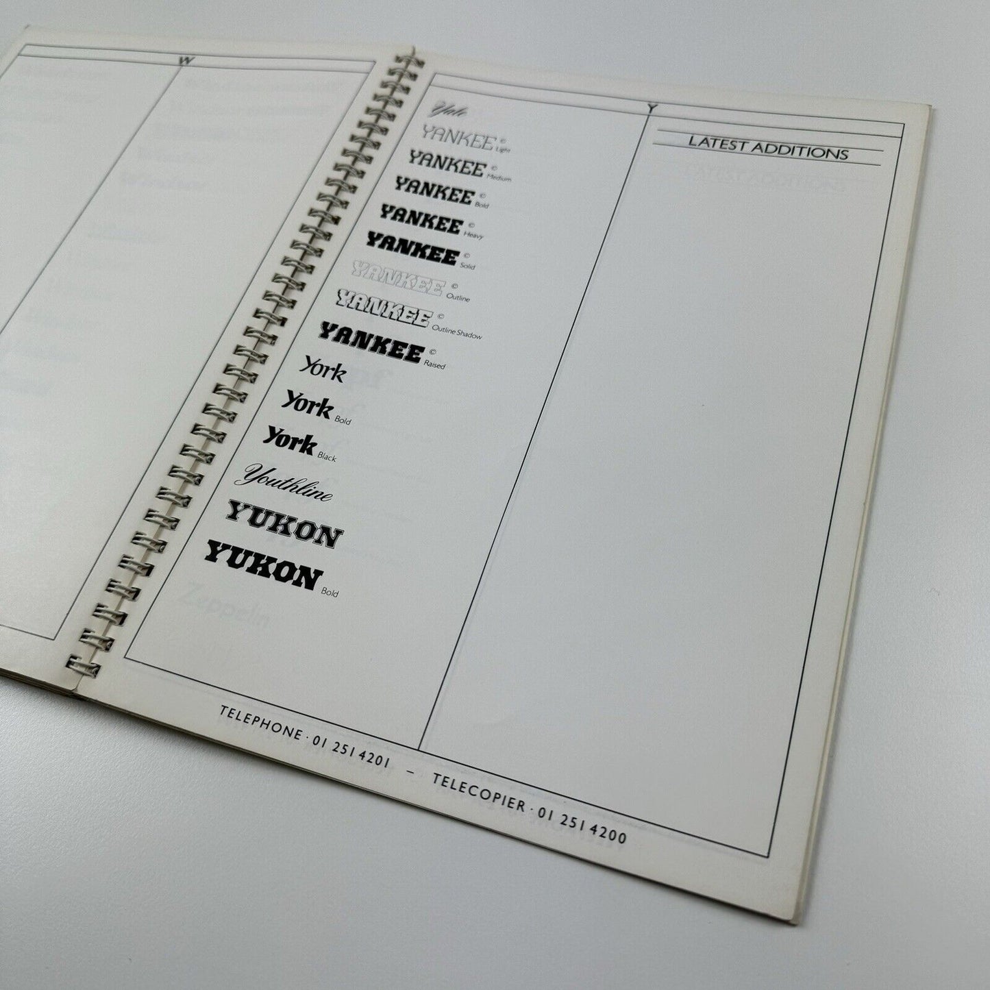 Alphabet Headlines type specimen book produced by Alphabet Ltd, London