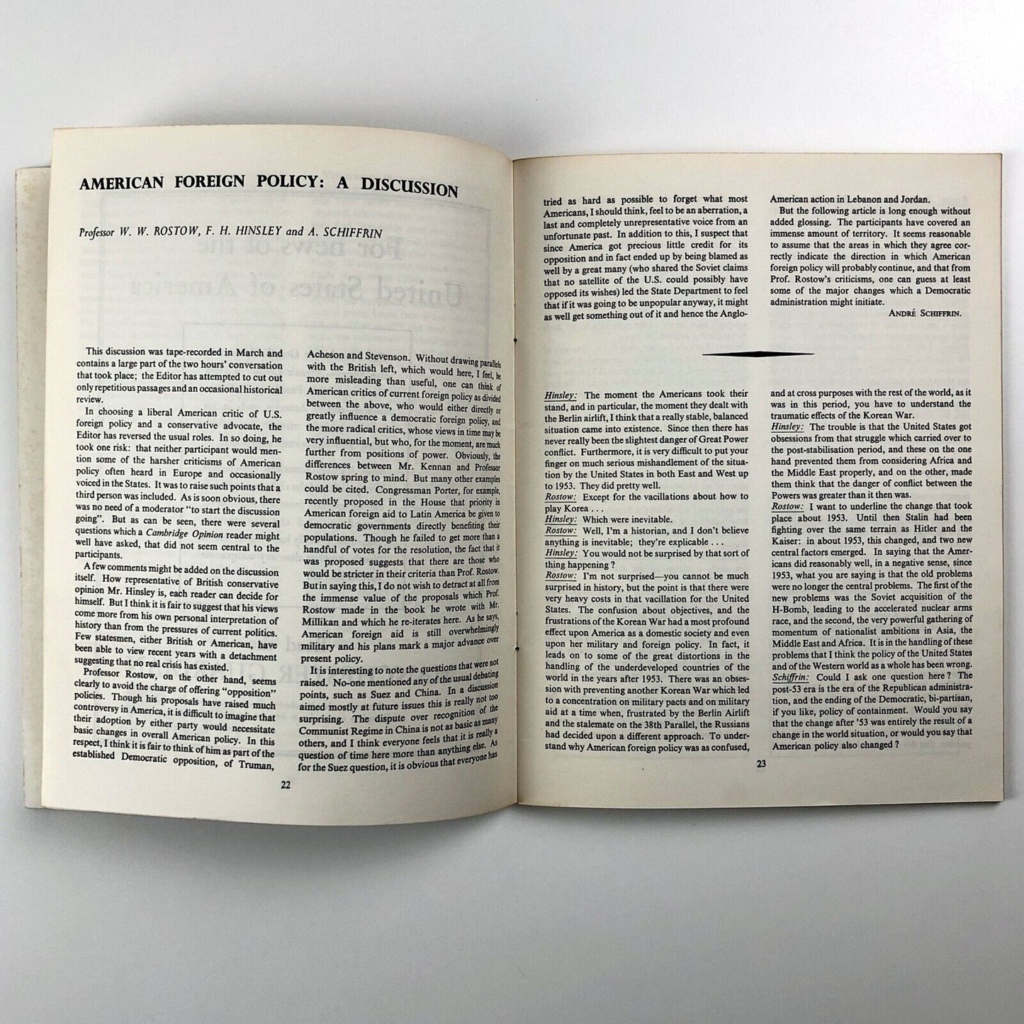 Cambridge Opinion magazine. America | No. 15, June 1959 | edited by Anthony Lester | Cambridge University