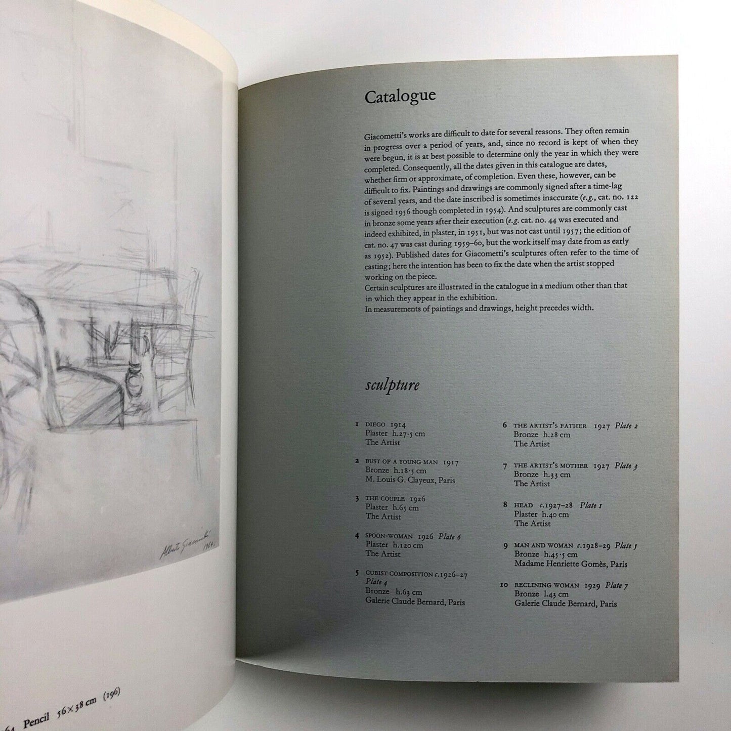 Alberto Giacometti: Sculpture Paintings Drawings | Tate Gallery, 1965