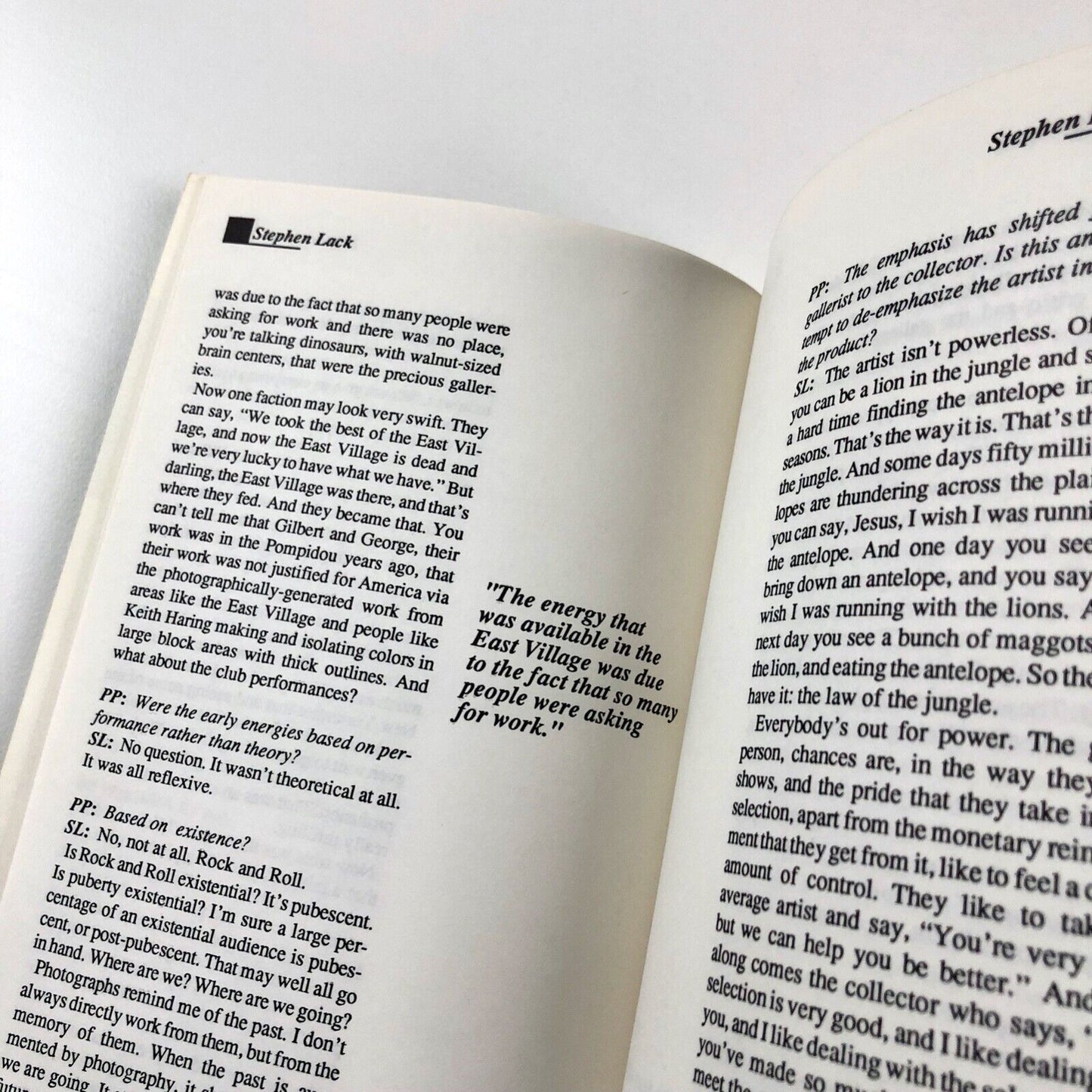 Journal of Contemporary Art. Volume 1 Number 1 First Issue Spring 1988 eds. Philip Pocock and John Zinsser
