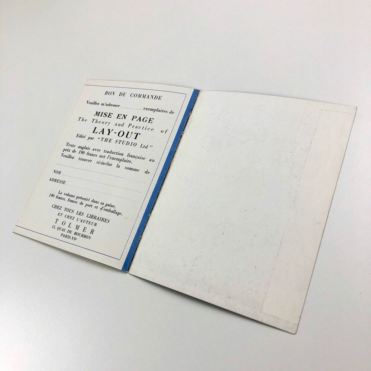 Mise en Page Alfred Tolmer | Small promotional leaflet, The Studio Ltd c. 1931