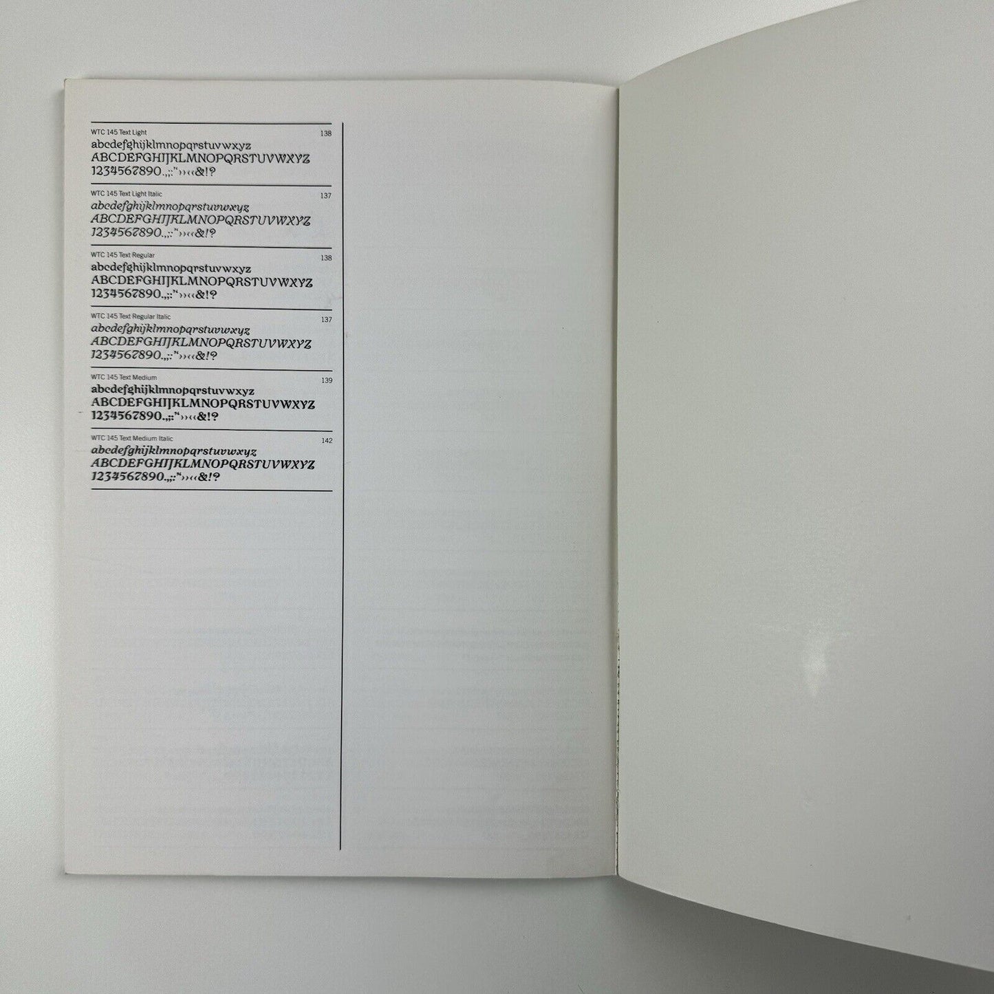 Text Typefaces | Equation Graphics Ltd, London type specimen booklet