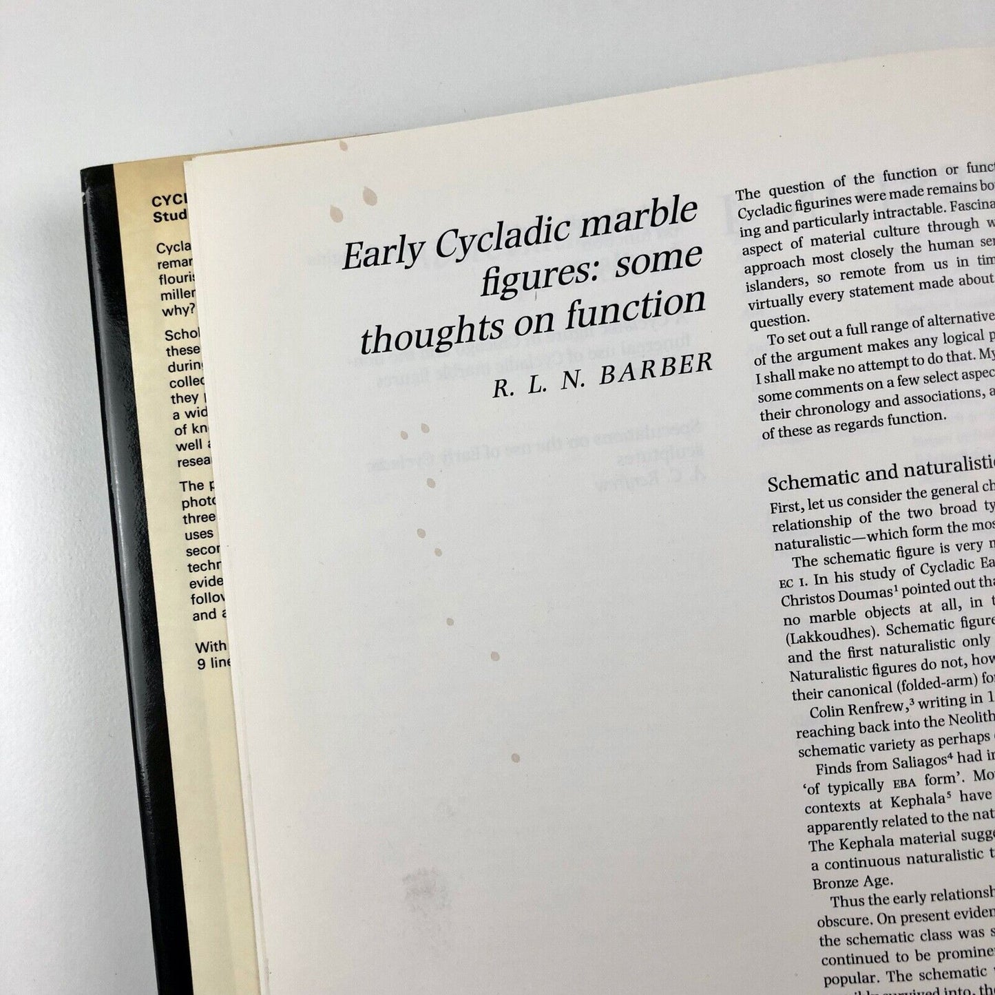 Cycladica: Studies in Memory of N. P. Goulandris | J. Lesley Fitton BM Press 1984