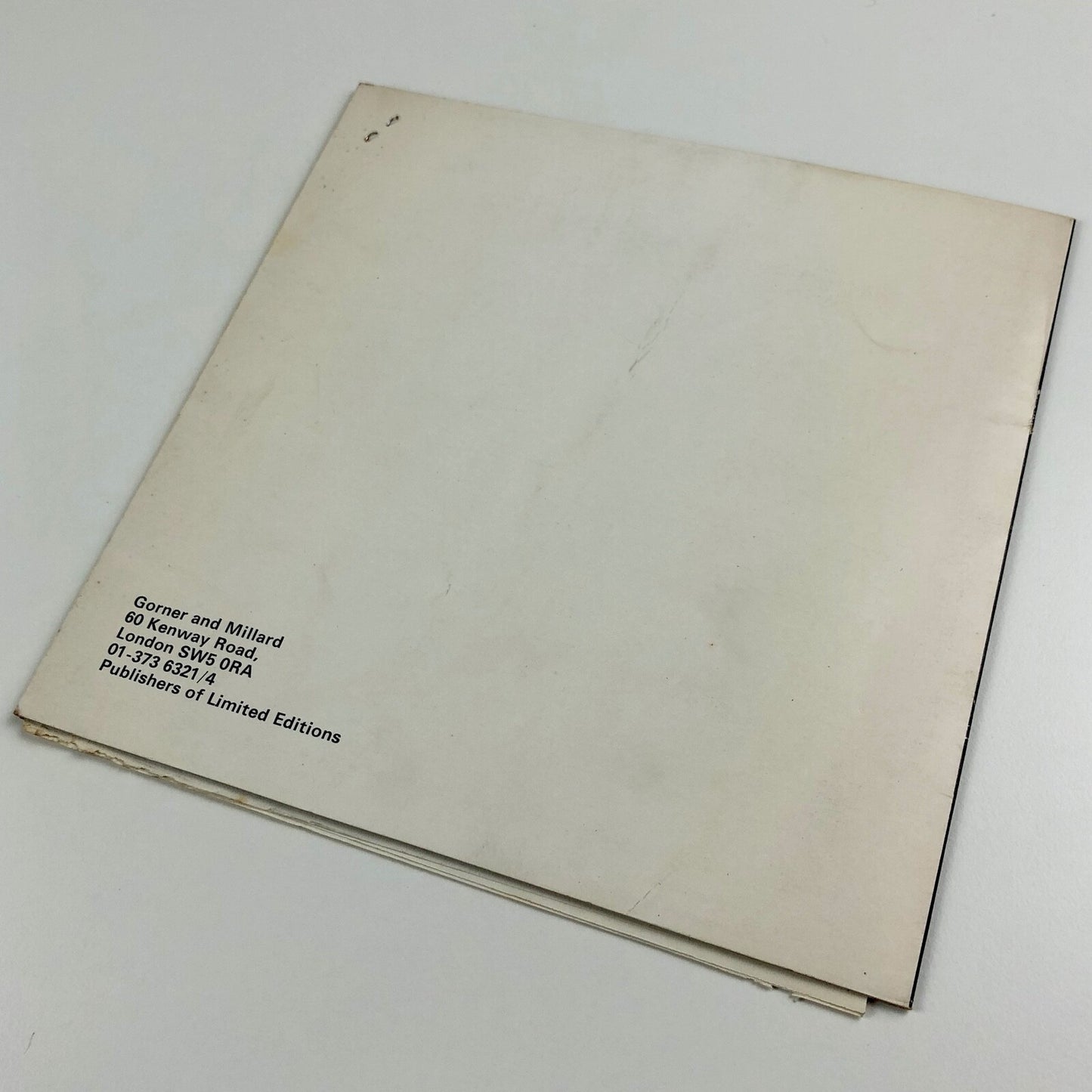 Anthony Benjamin – folded card | Gorner and Millard, 1973