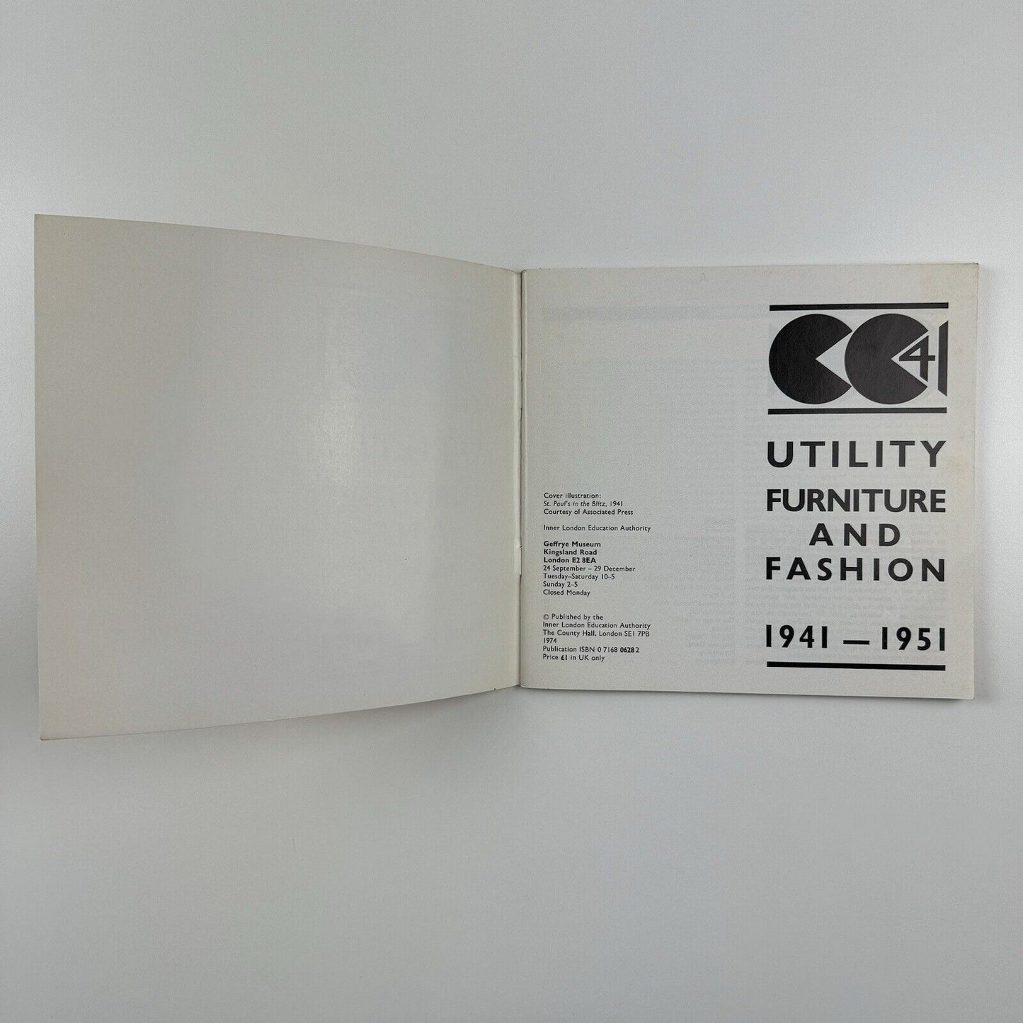 CC41 Utility Furniture and Fashion 1941-1951 Geffrye Museum 1974
