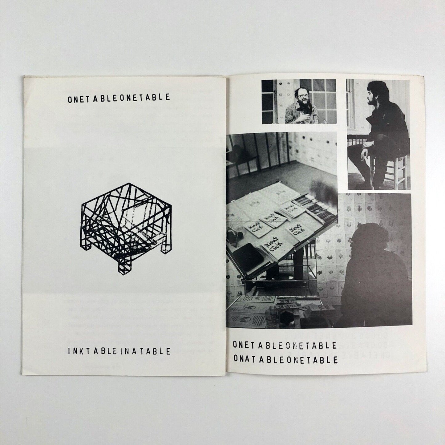 Leaflet for Robin Crozier: Table-project rubber 4 (1981) no 1, Jan to April signed