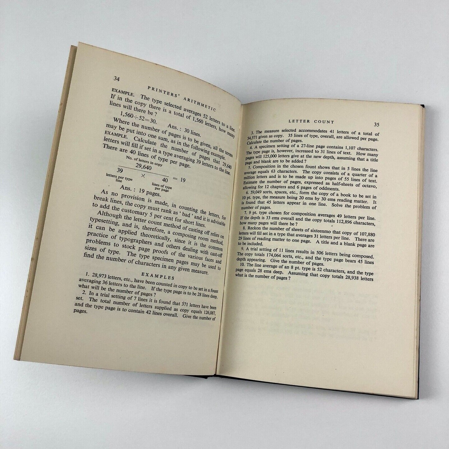 Printers' Arithmetic by F. C. Avis | The Leagrave Press, 1949