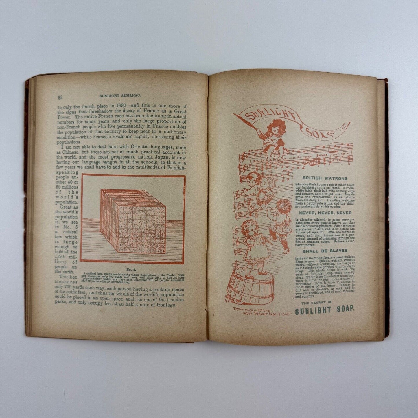 Sunlight Almanac For the Home 1899. Lever Brothers, Port Sunlight