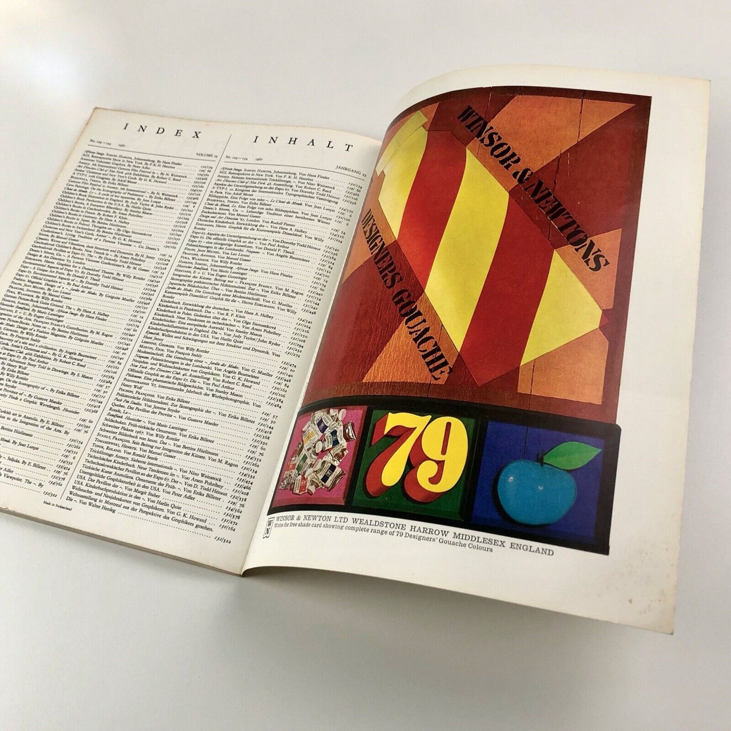 Graphis journal | No 134, Vol 23, 1967 | Walter Herdeg | The Graphis Press